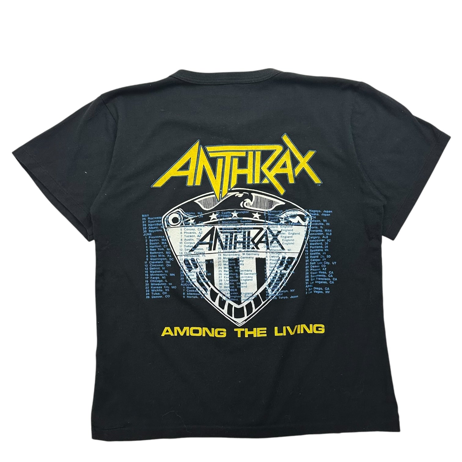 1988 Anthrax ‘Among The Living Tour’ Tee Black