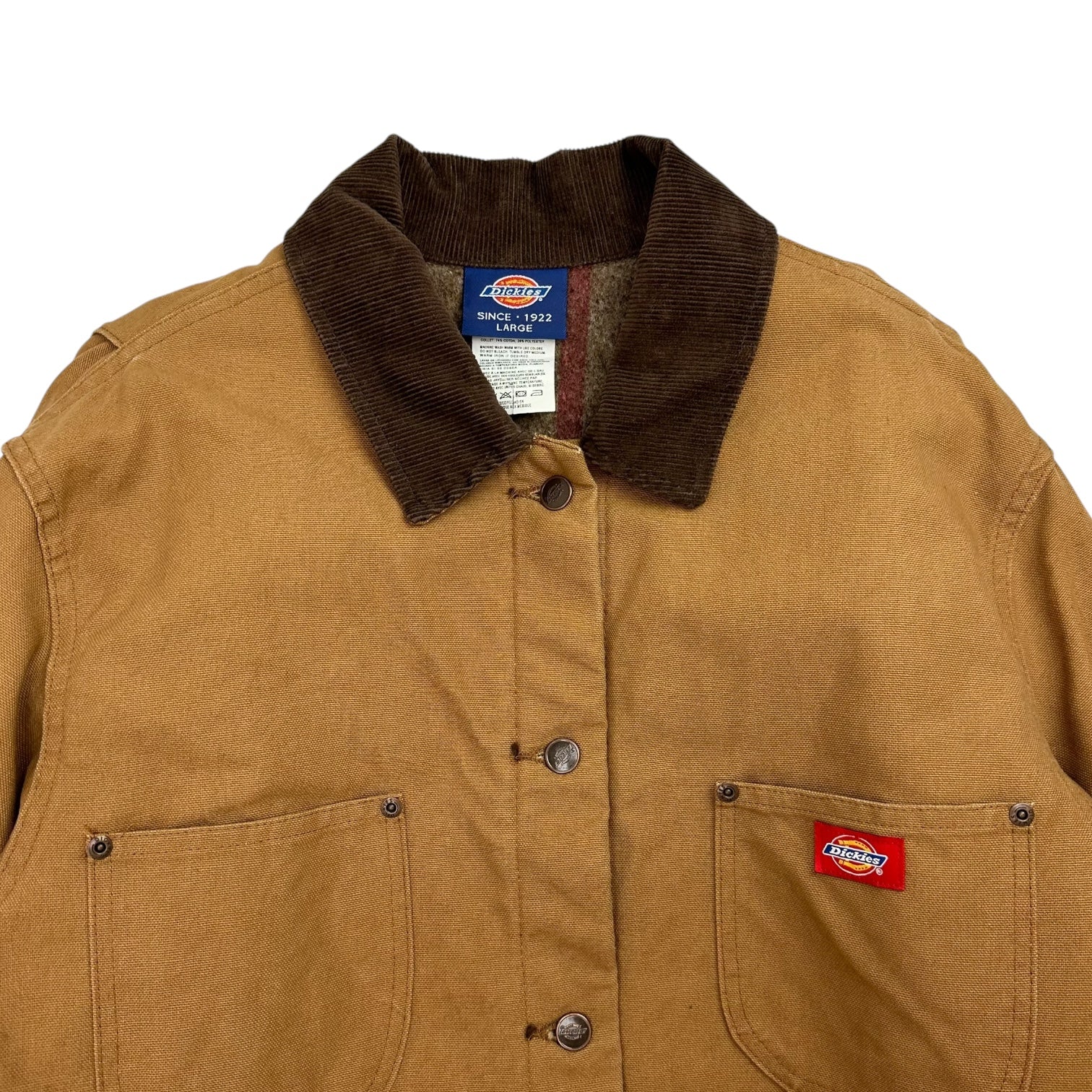 Vintage Dickies Blanket Lined Barn Coat Style Tan