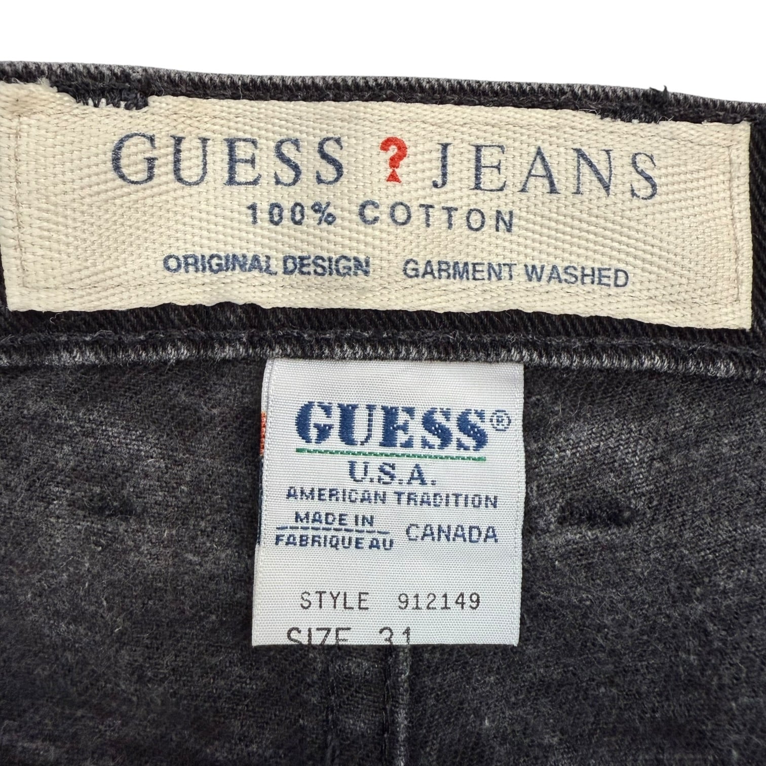 Vintage Guess Jeans Denim Pants Black