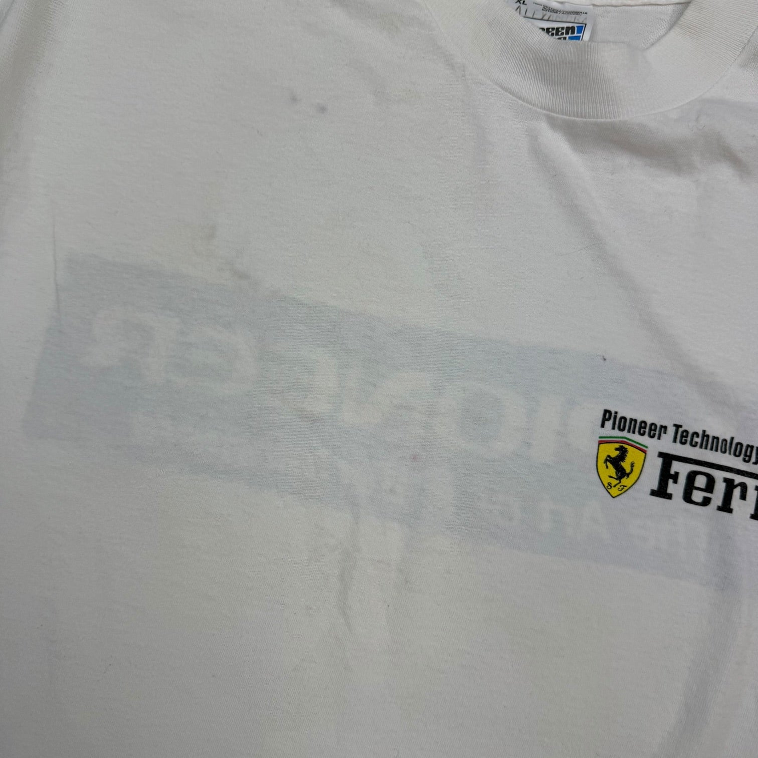 Vintage Ferrari Formula 1 Pioneer Technology Tee White