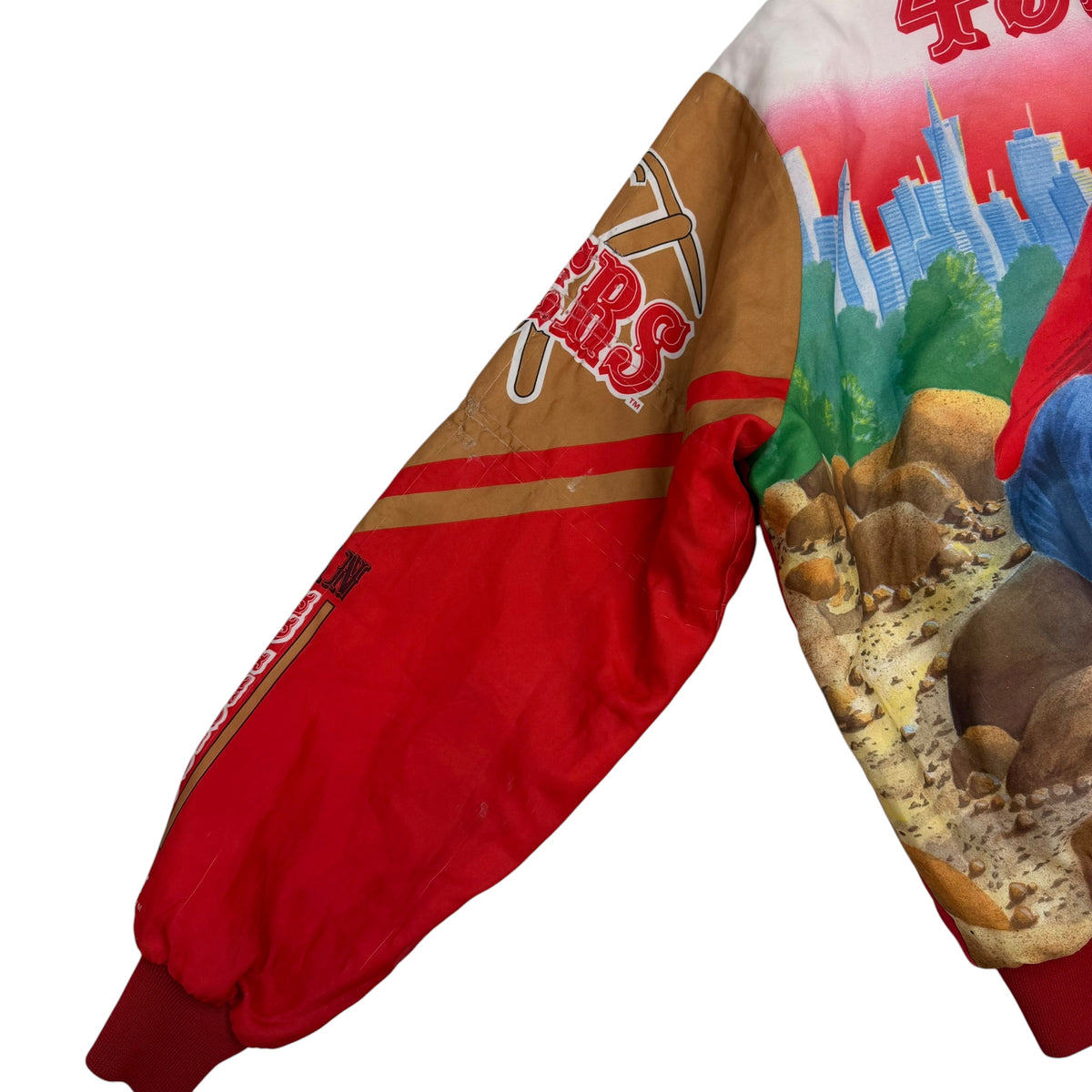 Vintage San Francisco 49ers Chalkline Fanimation Jacket Red