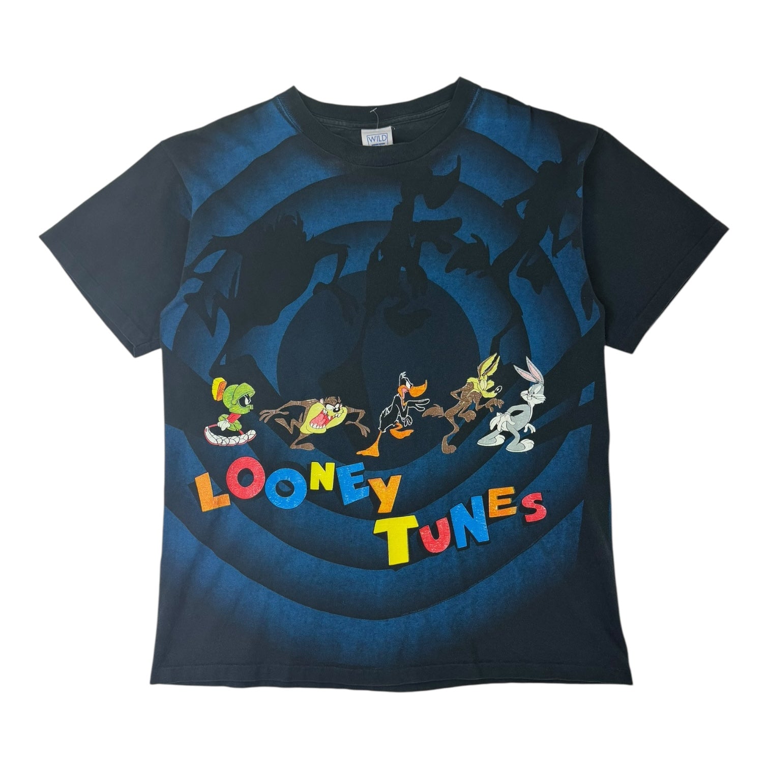 Vintage 1992 Looney Tunes AOP T-Shirt Black/Blue