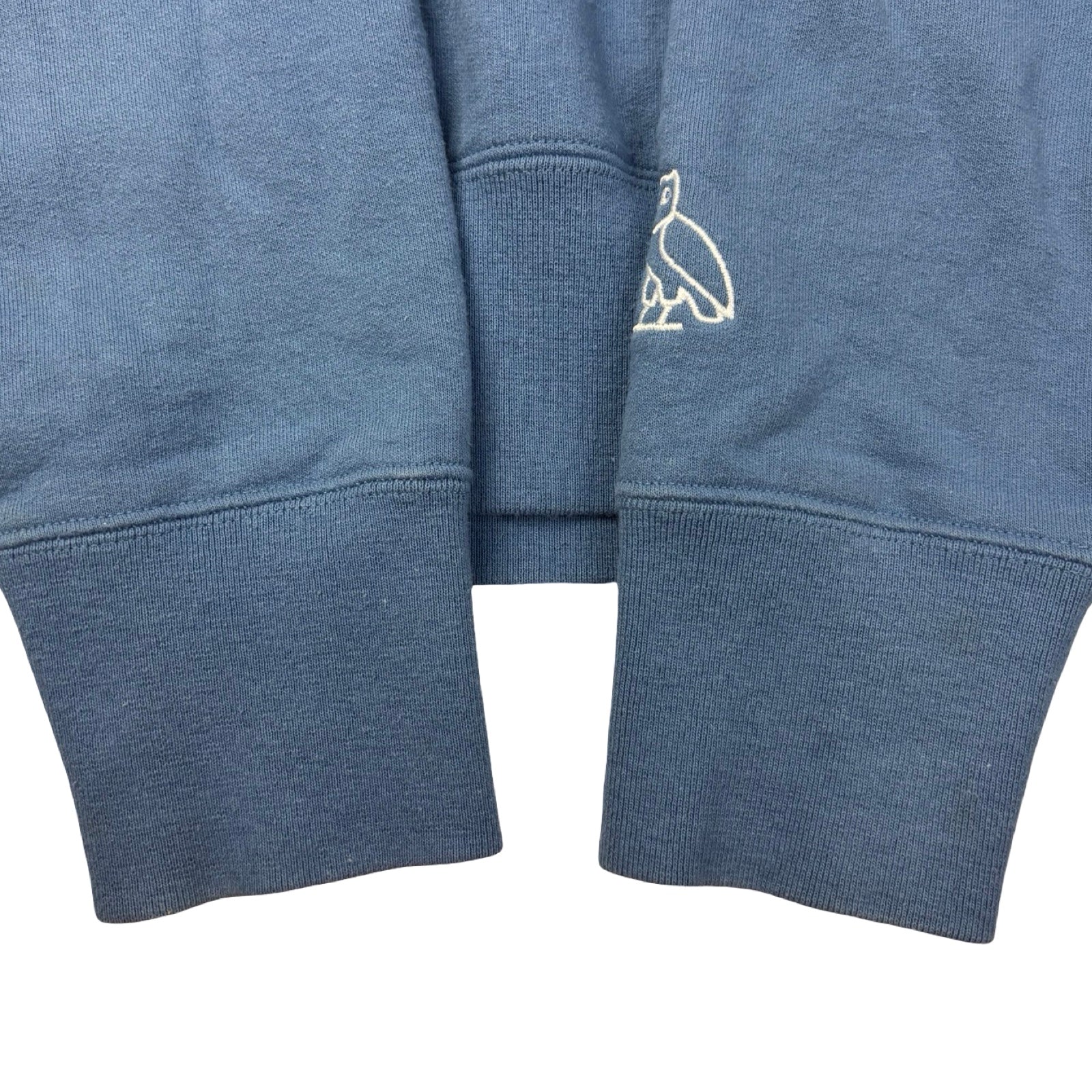 OVO Pompom Script Pullover Hoodie Steel Blue