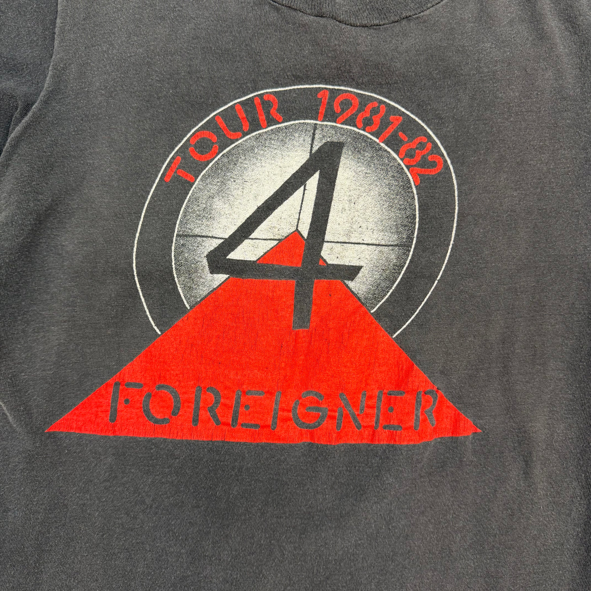 (W) 1981 Foreigner 4 World Tour Tee Black