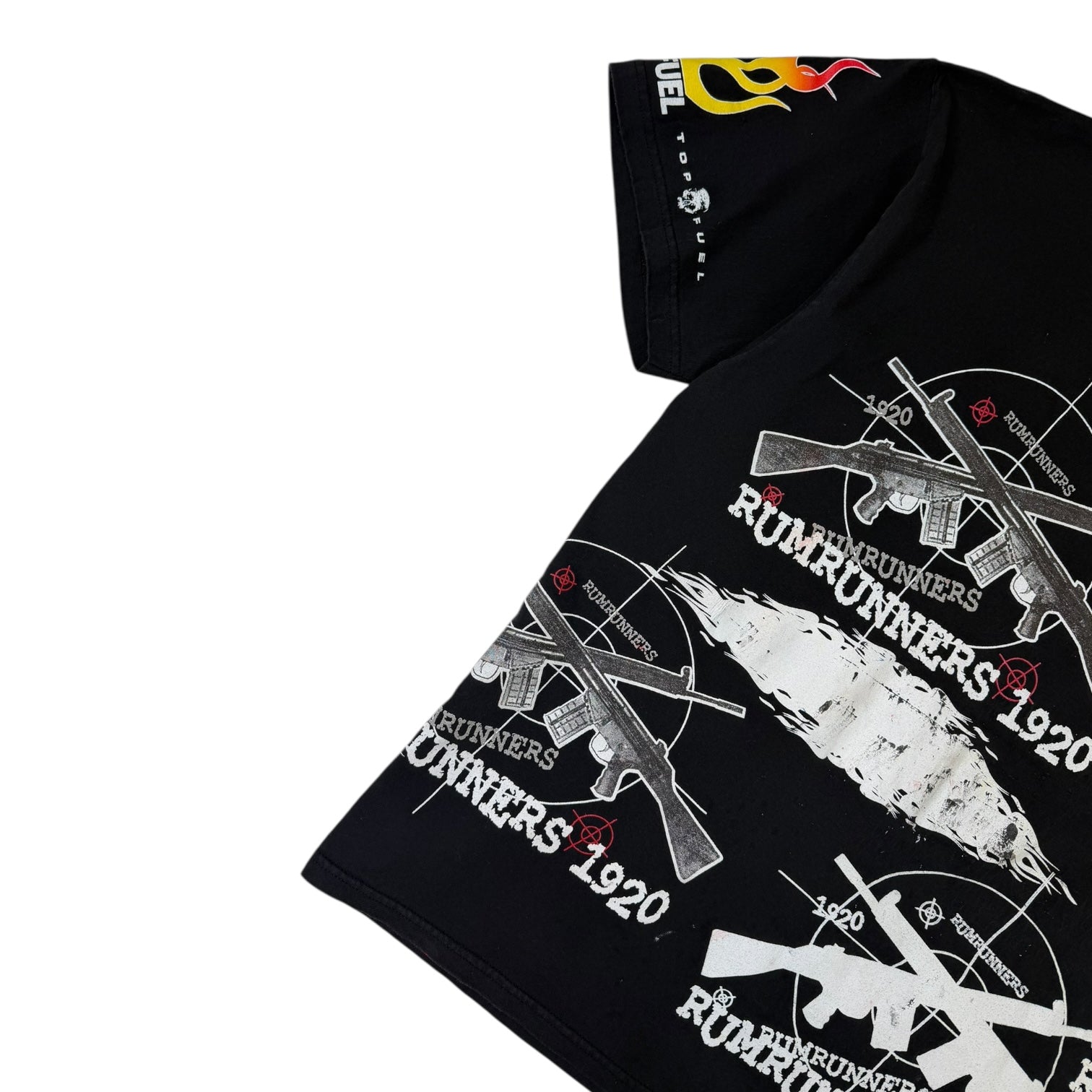 Vintage Hell Racing Rumrunners 1920 Graphic T-Shirt Black