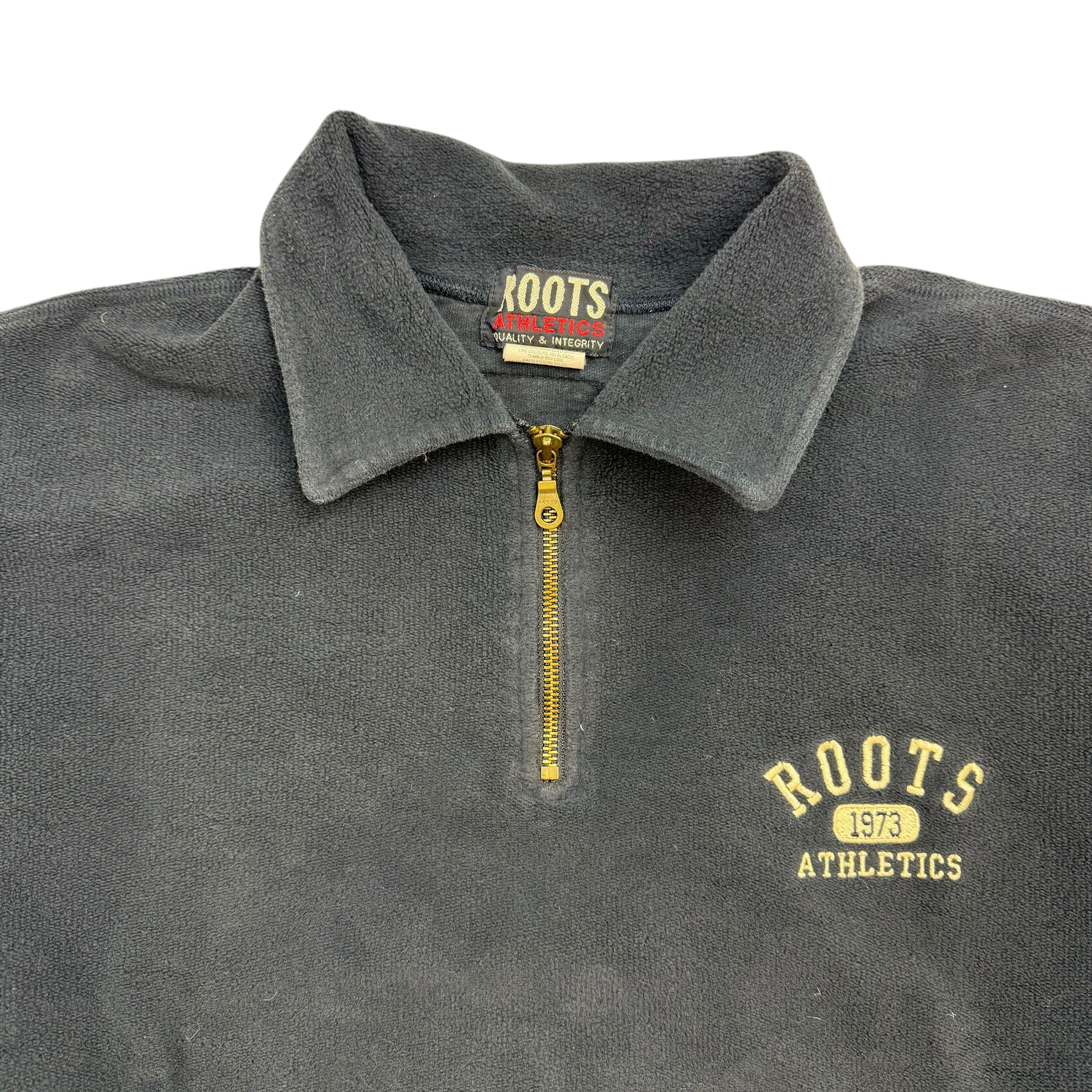 Vintage Roots Athletics Quarter Zip Sweater Navy Blue