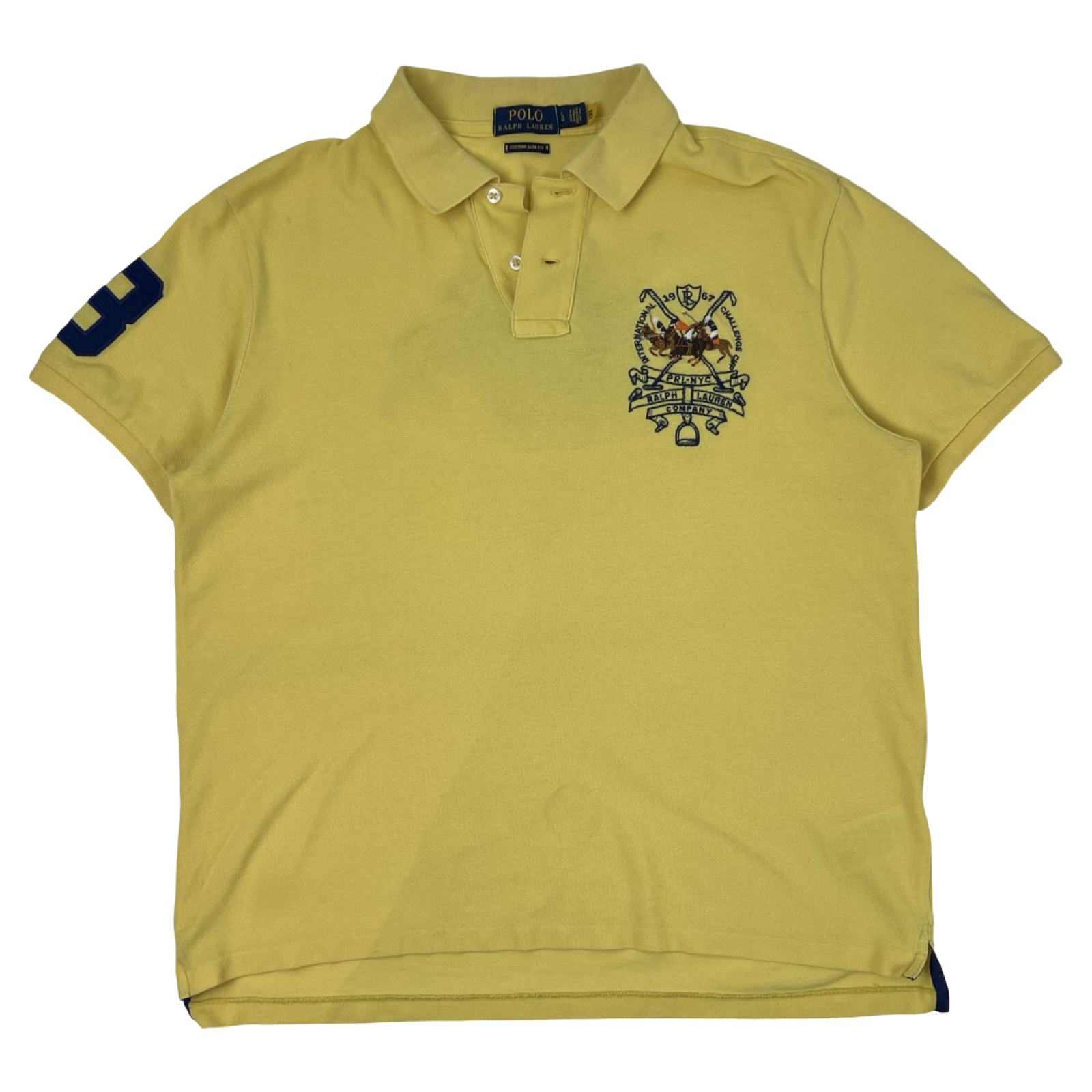 Vintage Polo Ralph Lauren “1967 International Challange Crest” Polo Shirt Yellow