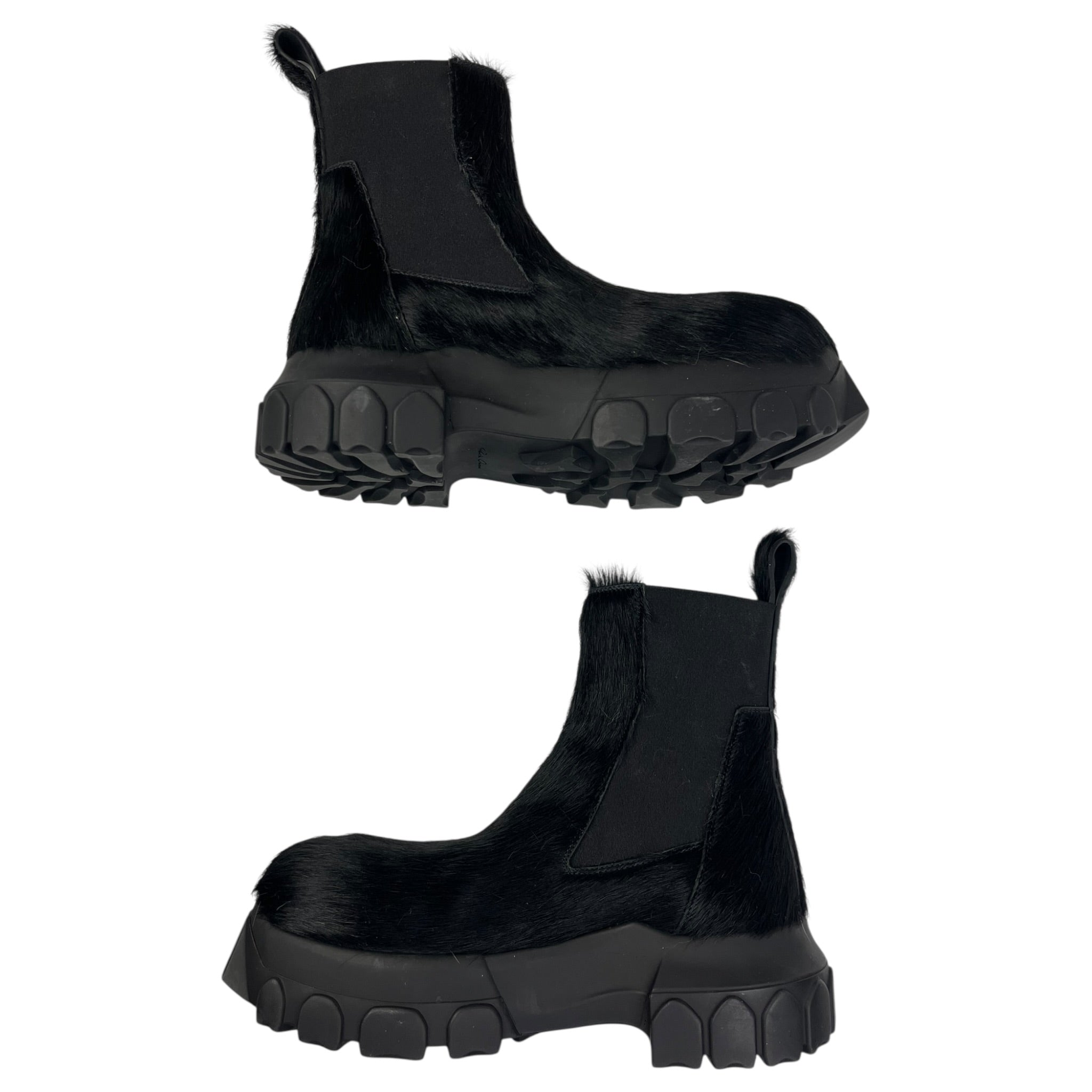 (W) Rick Owens Black Concordians Beatle Bozo Tractors Boots (Used)
