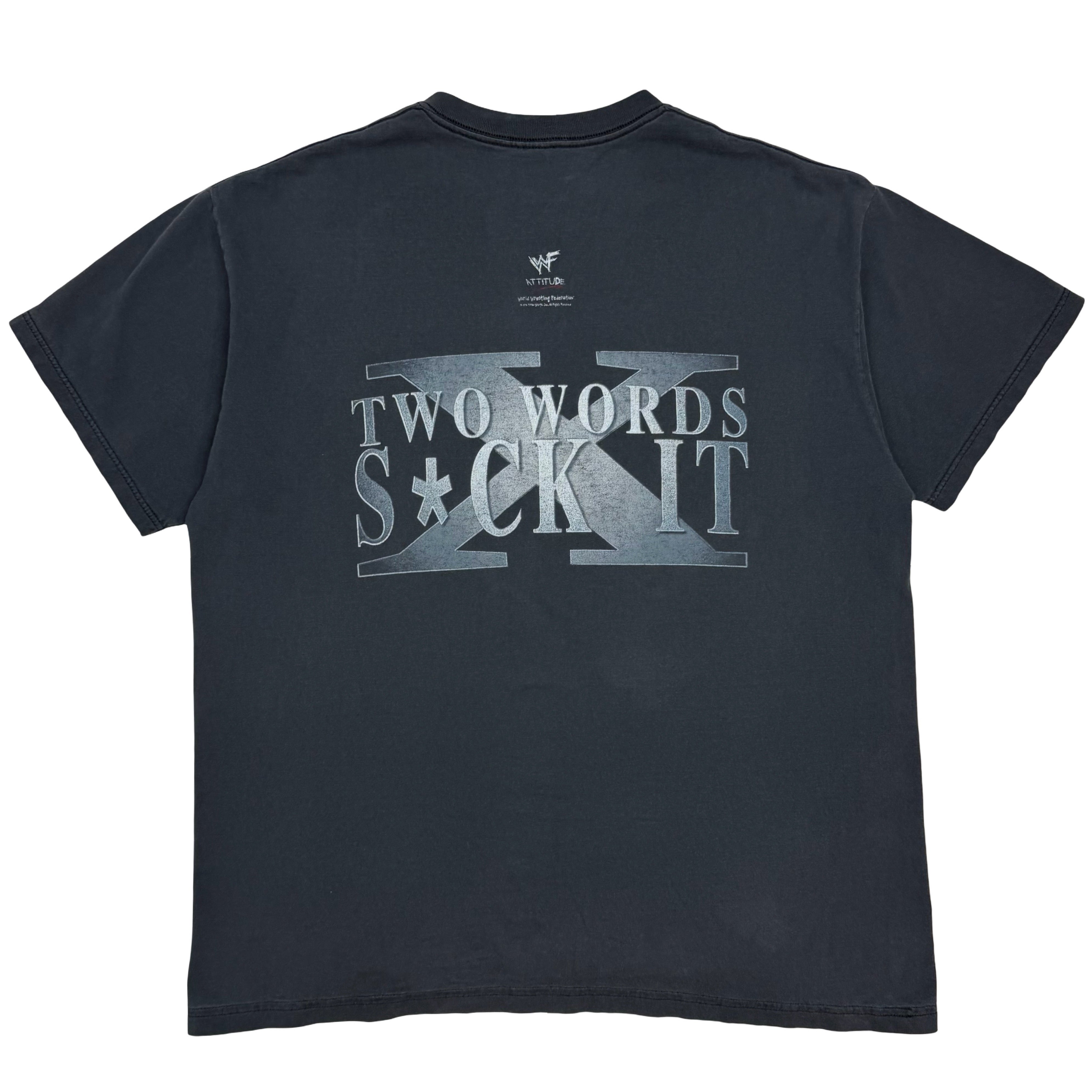 1998 WWF D-Generation X “Two Words S*CK IT” Tee Black