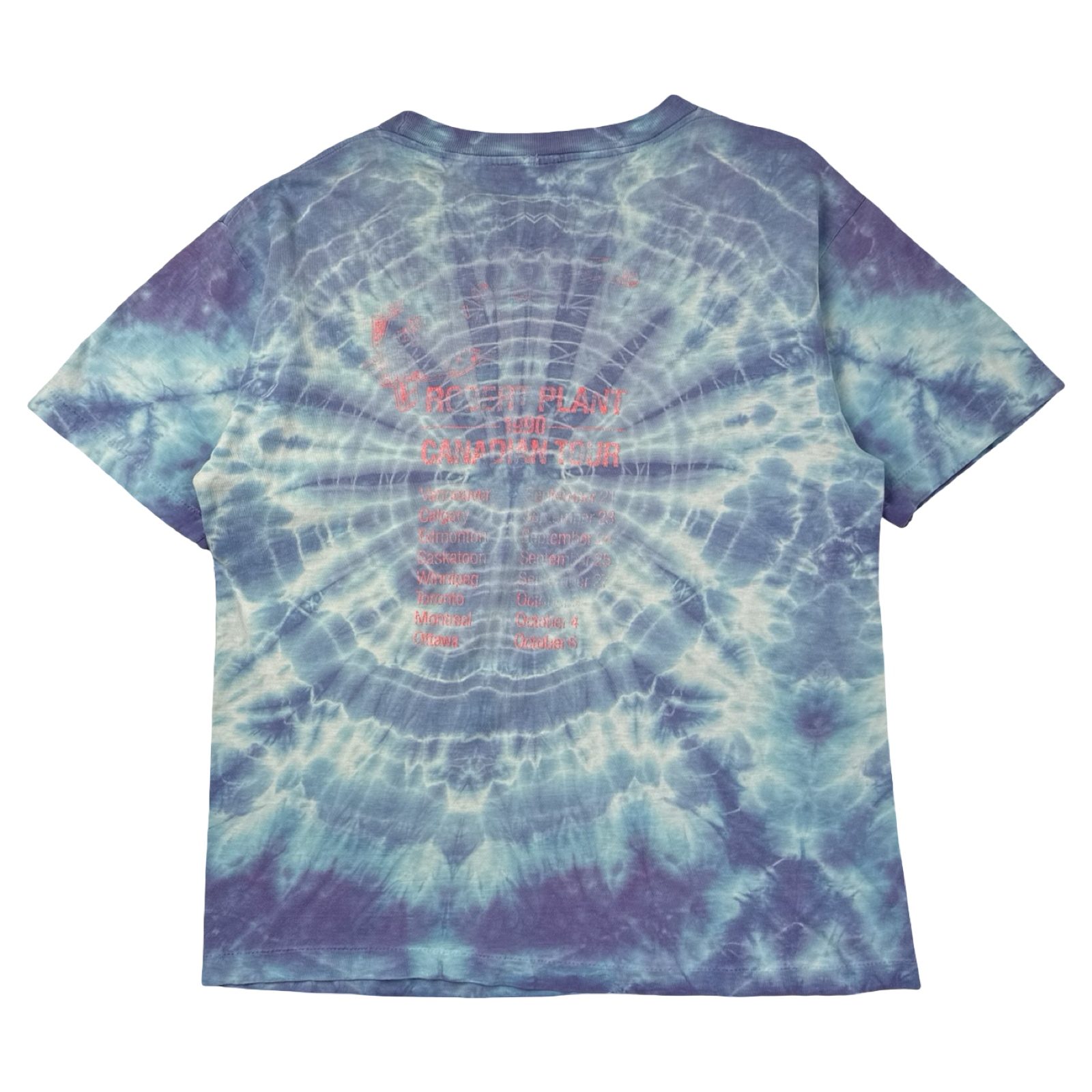 1990 Robert Plant Symmetria Canadian Tour Tie Dye T-Shirt