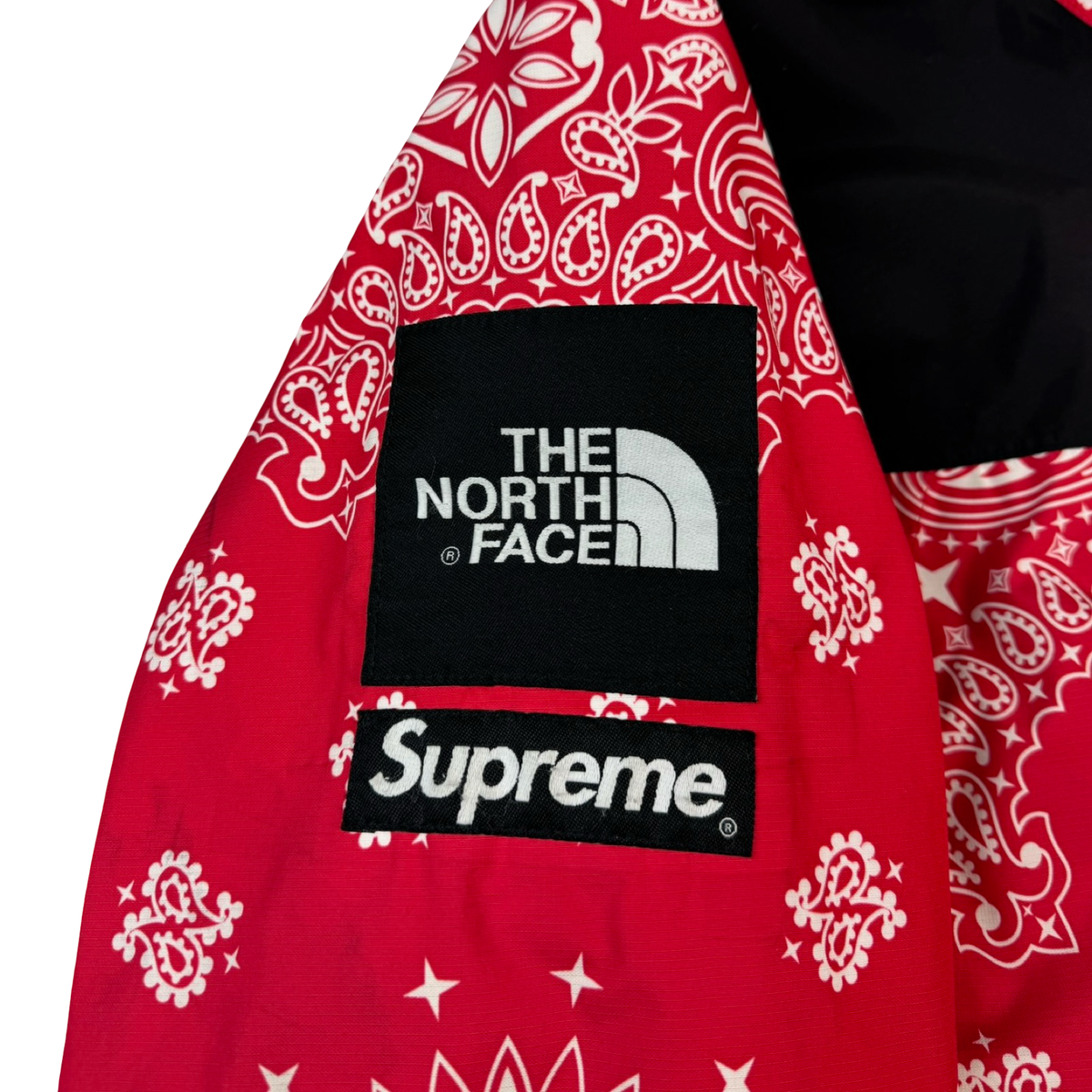 FW14 Supreme x The North Face Bandana Mountain Jacket Red