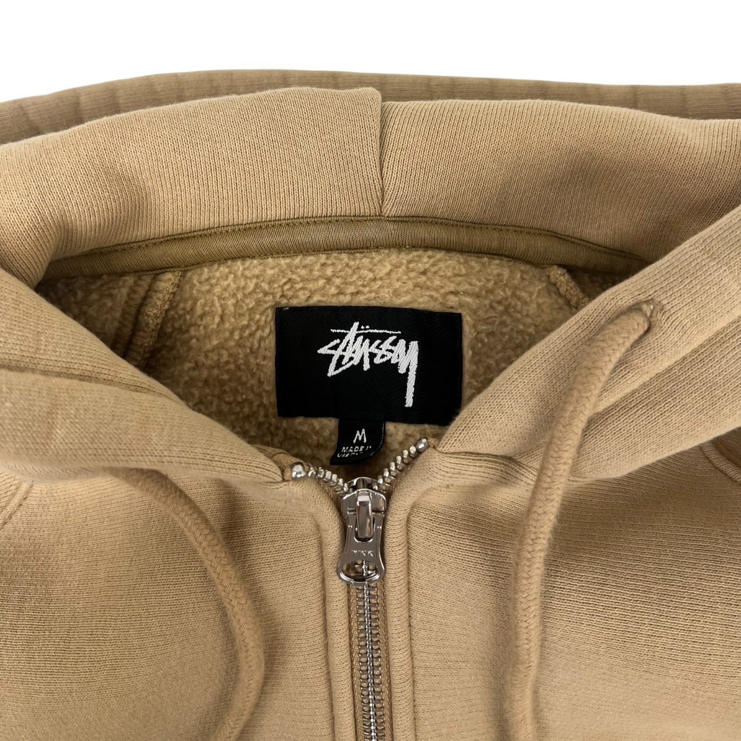Stüssy Relaxed Zip Hoodie Sweatshirt Tan