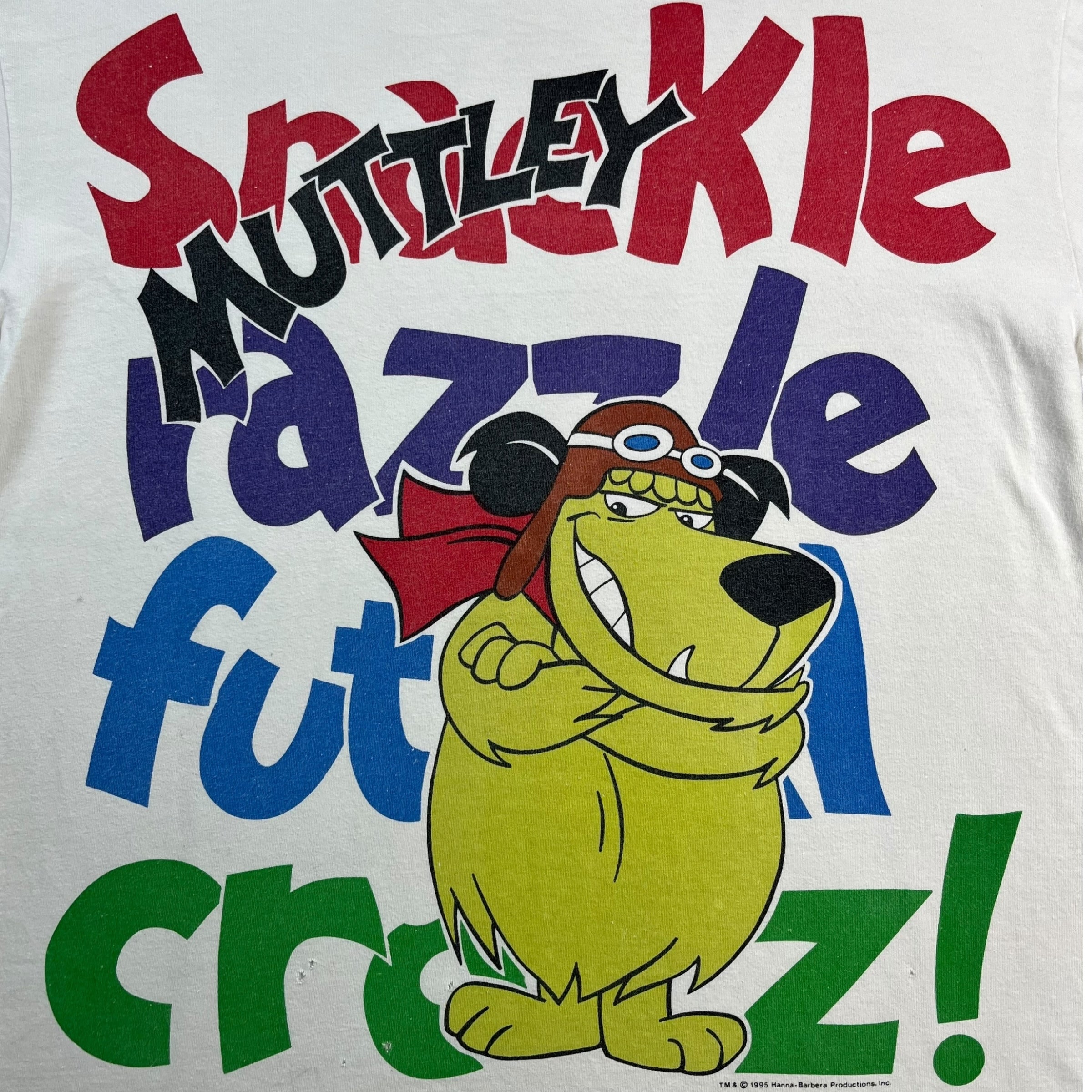 1995 Wacky Races Muttley Tee White