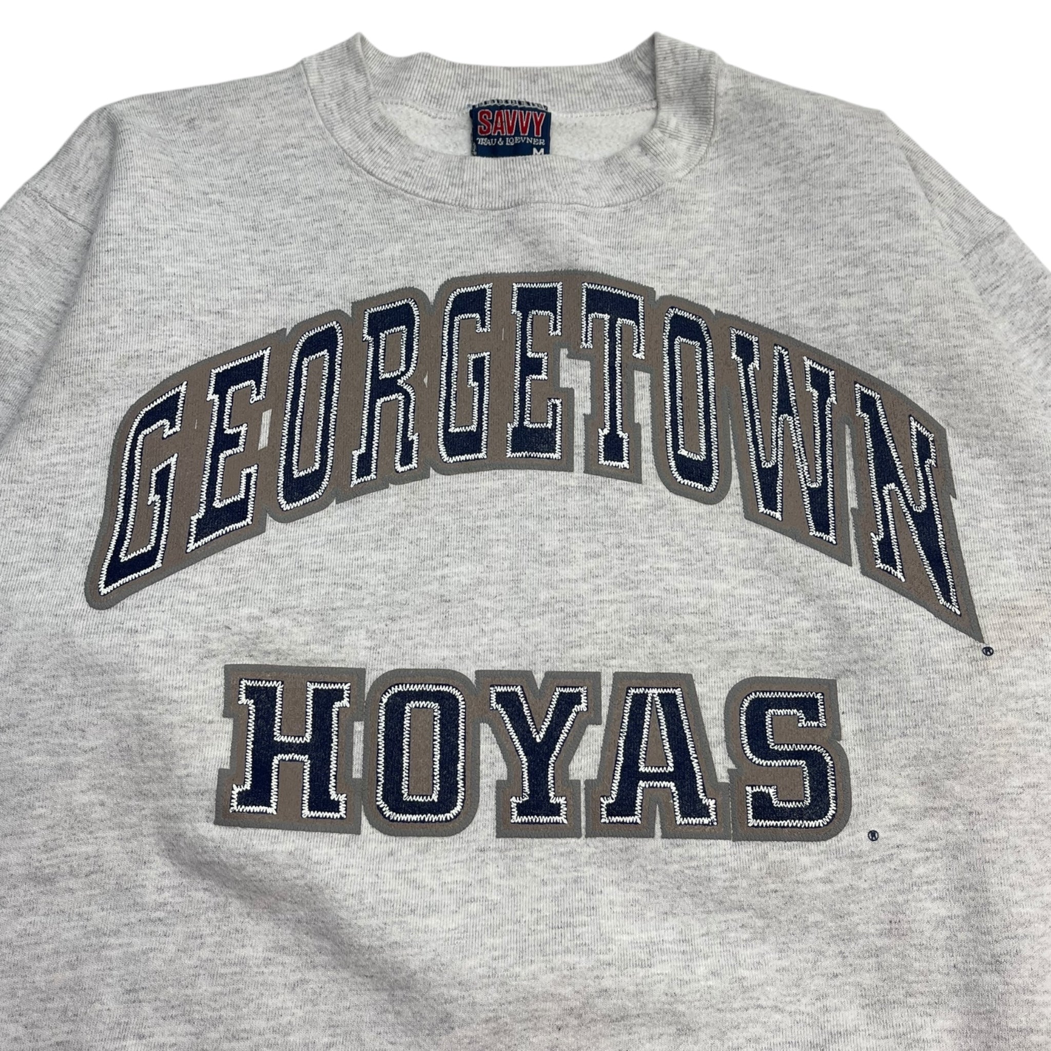Vintage Georgetown Hoyas Crewneck Sweatshirt Oatmeal Grey