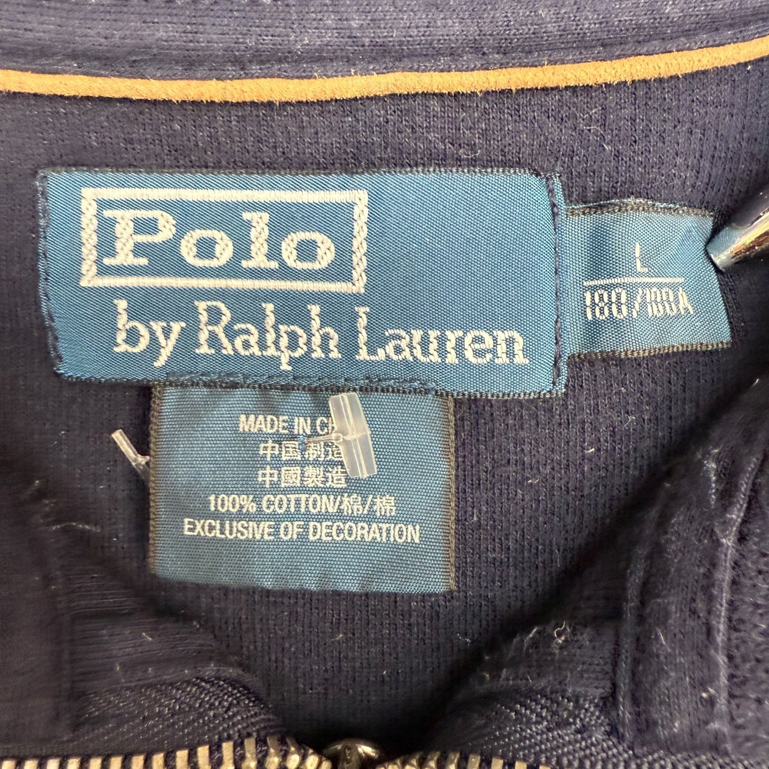 Vintage Polo Ralph Lauren Quarter Zip Sweater Navy Blue