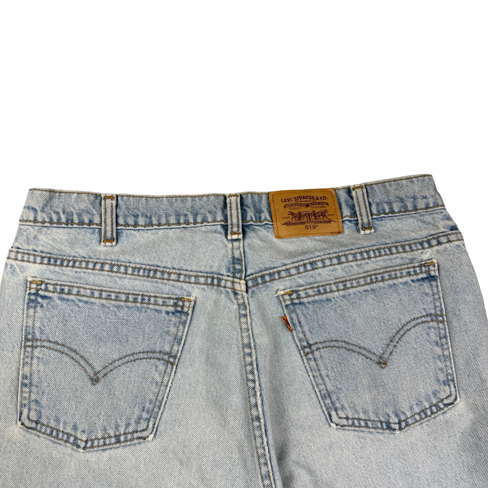 Vintage Levi’s 619 Light Wash Orange Tab Denim Jeans Blue