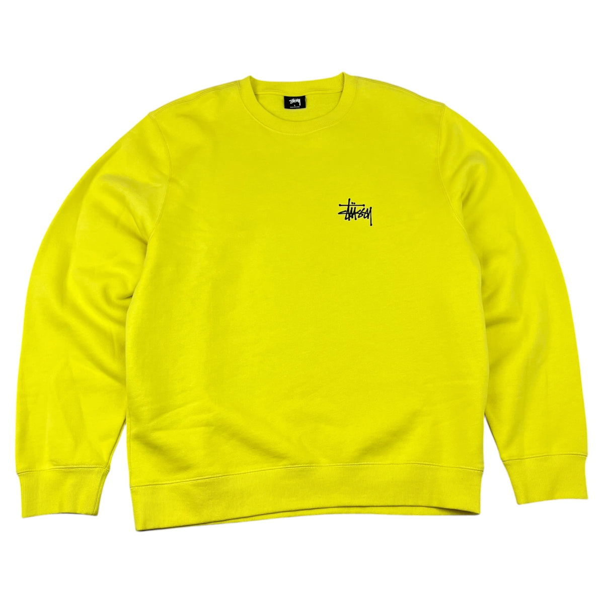 Stussy Basic Crewneck Lemon