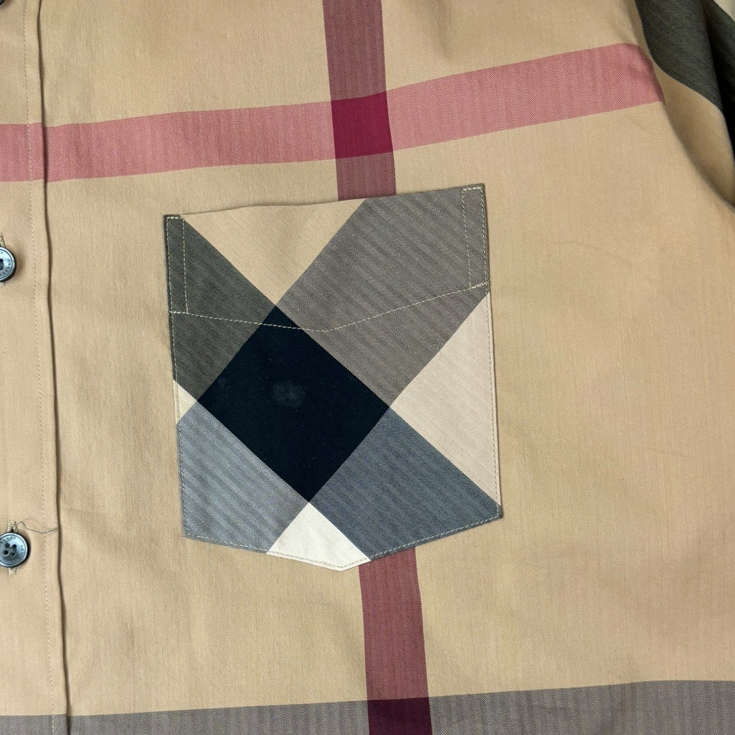Burberry Thornaby Button-Up Shirt Tan