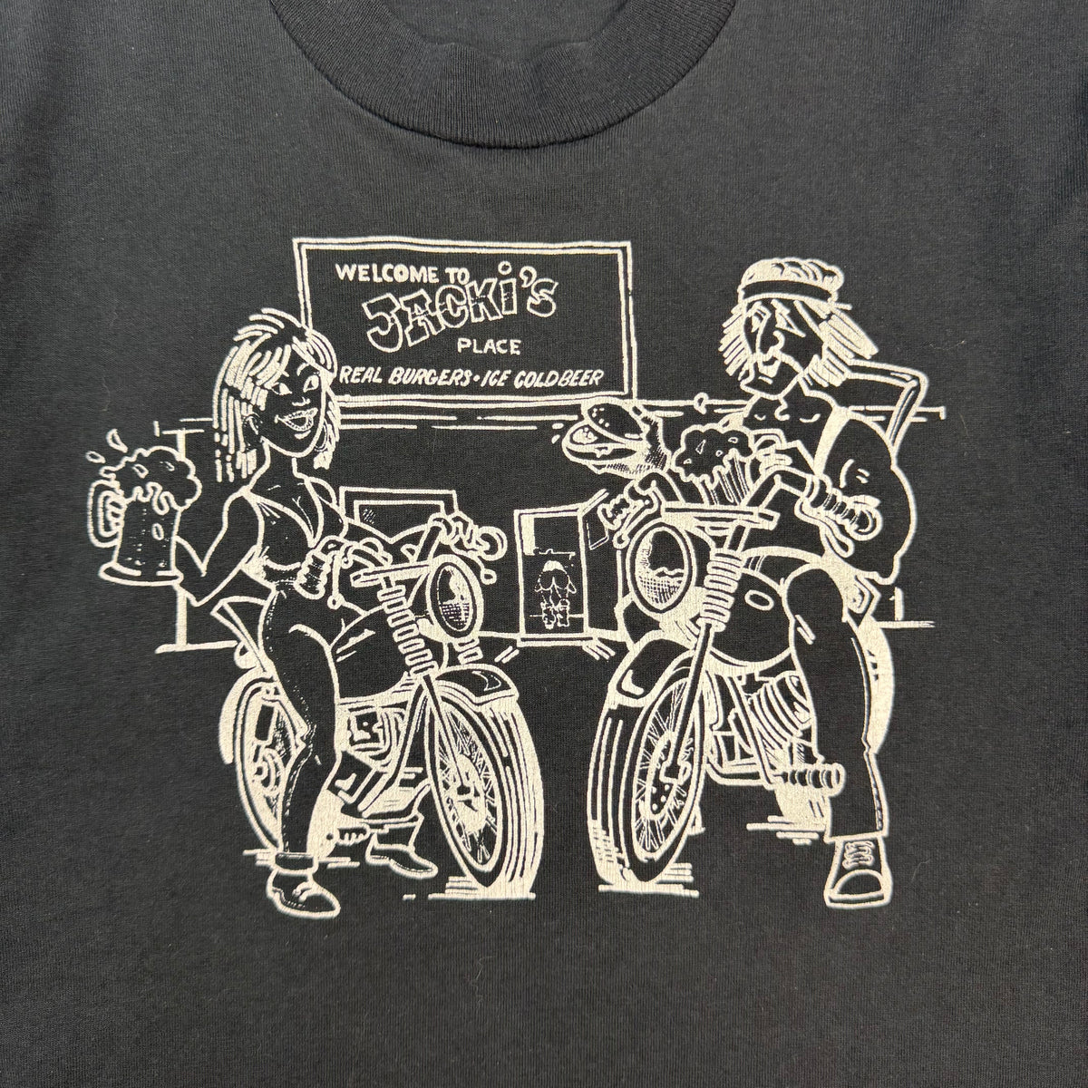 Vintage 80s Jacki’s Place Tee Black