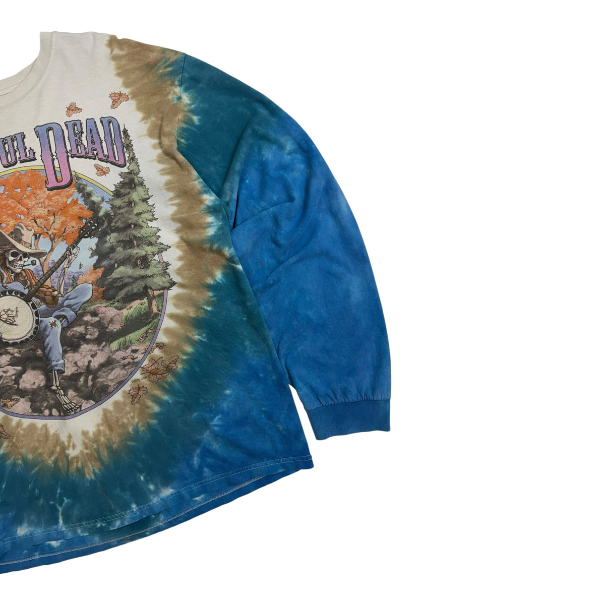Liquid Blue Grateful Dead Banjo Tie-Dye Long Sleeve Shirt
