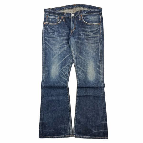 (W) Edwin Raw Denim Bottoms Faded Blue