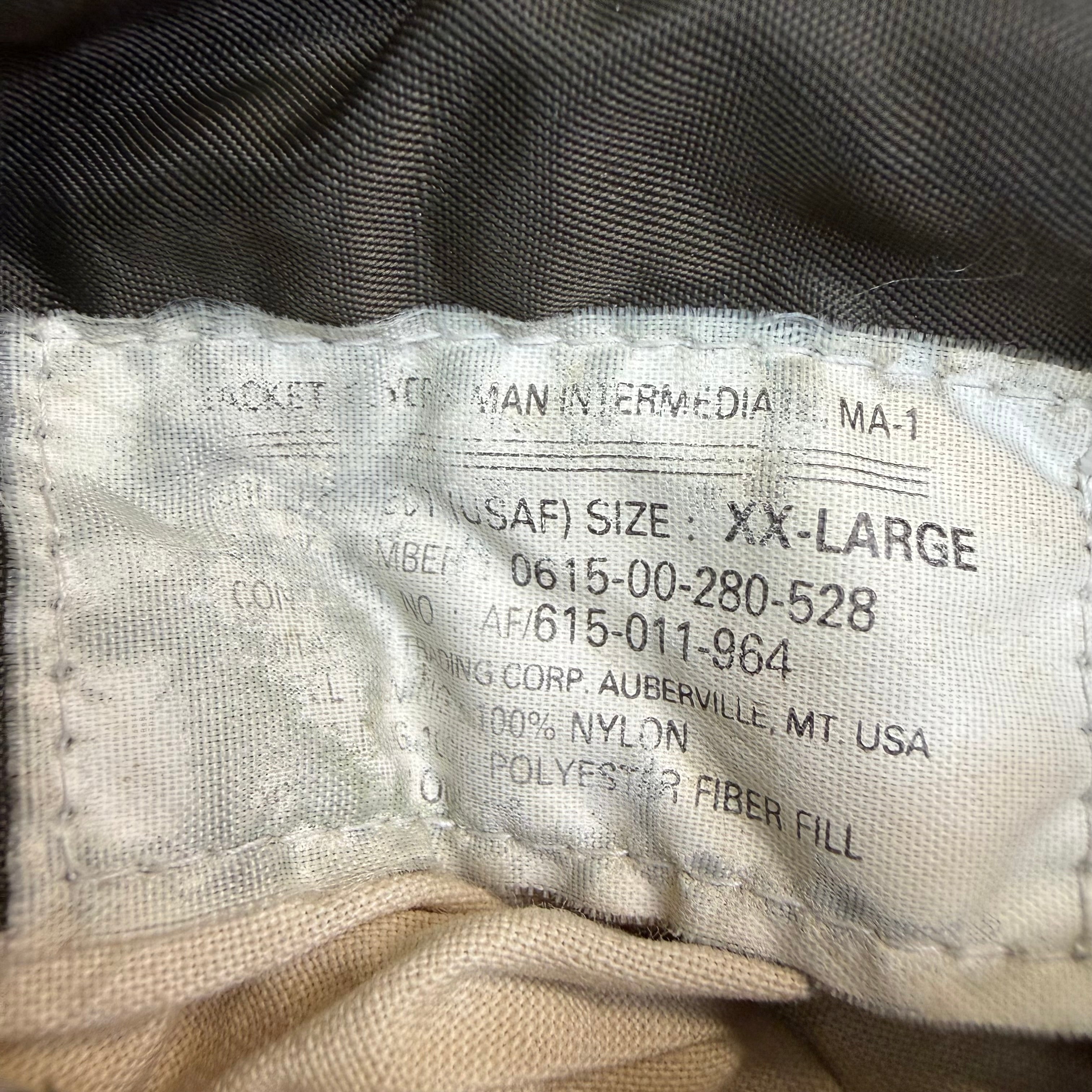 Vintage MA-1 Bomber Jacket Army Green