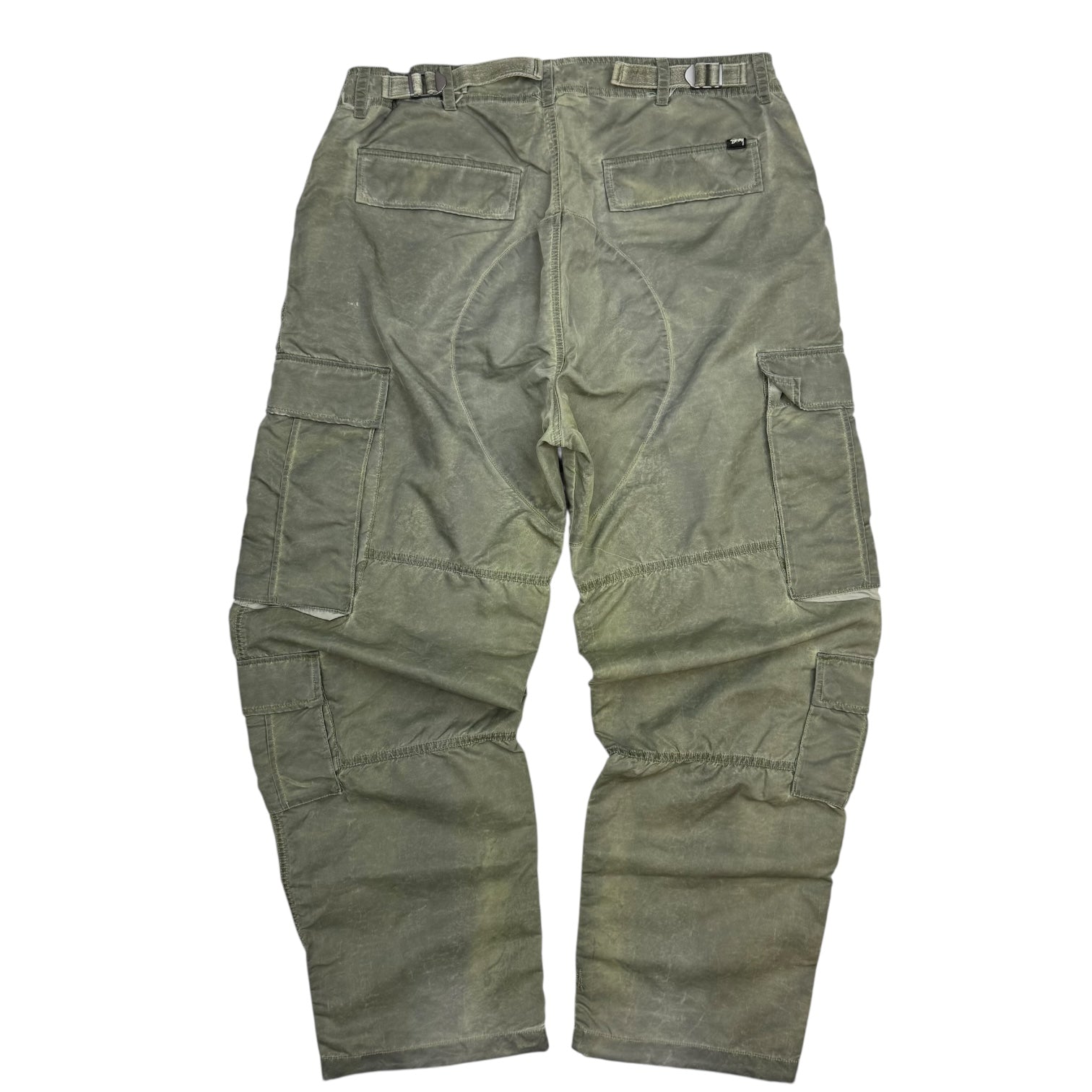 Stussy Dyed Nylon Surplus Cargo Pants Green