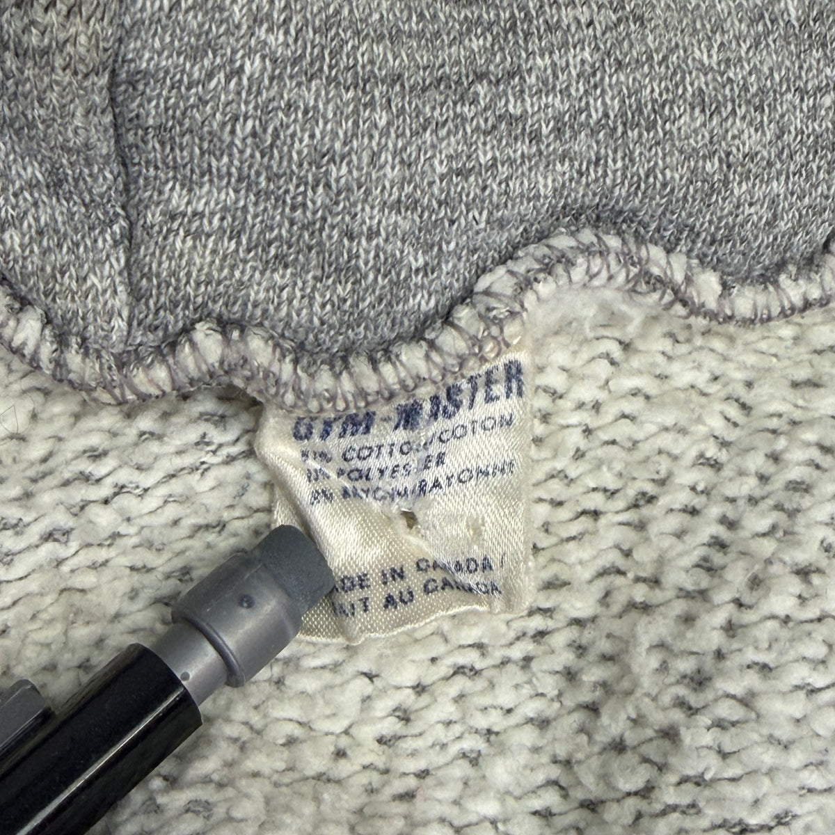 Vintage 70s Thrashed Zip Up Hoodie Heather Grey