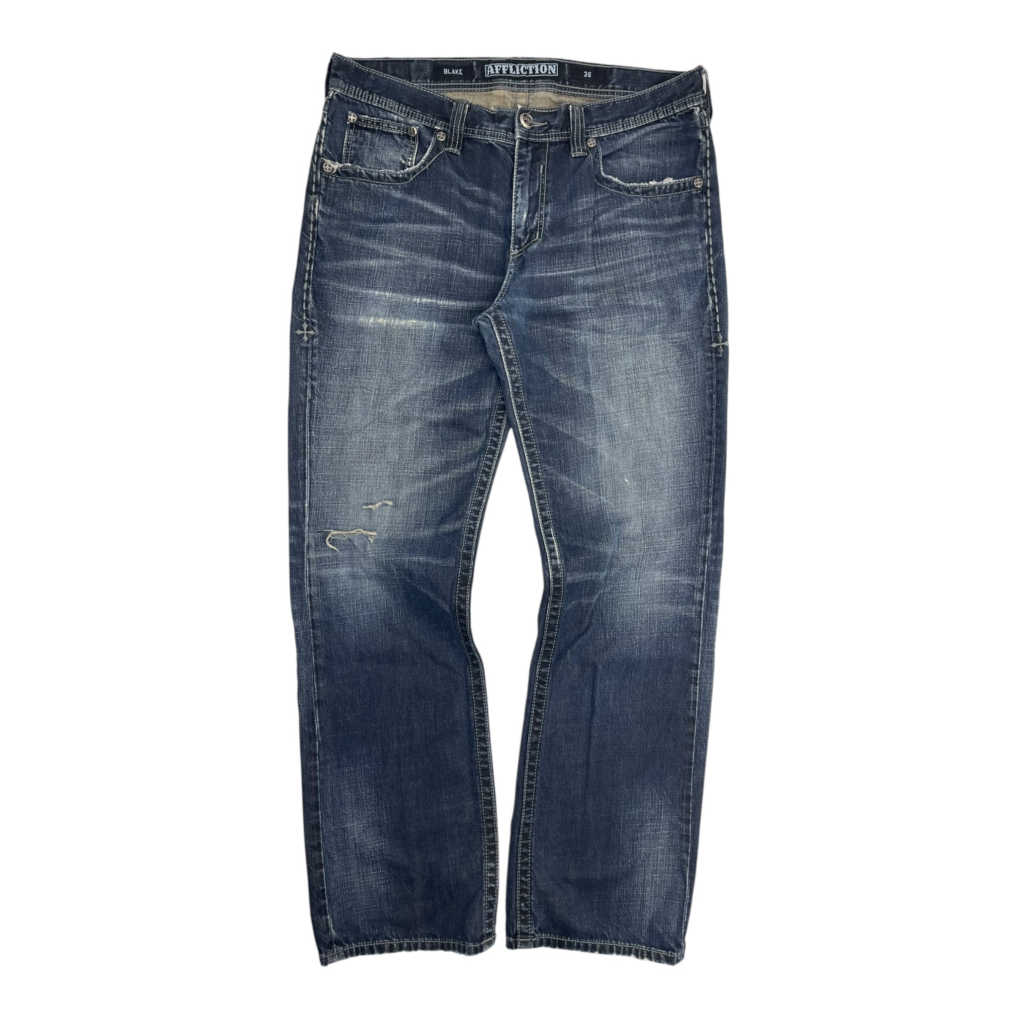 Vintage Y2K Affliction Flared Jeans Dark Washed