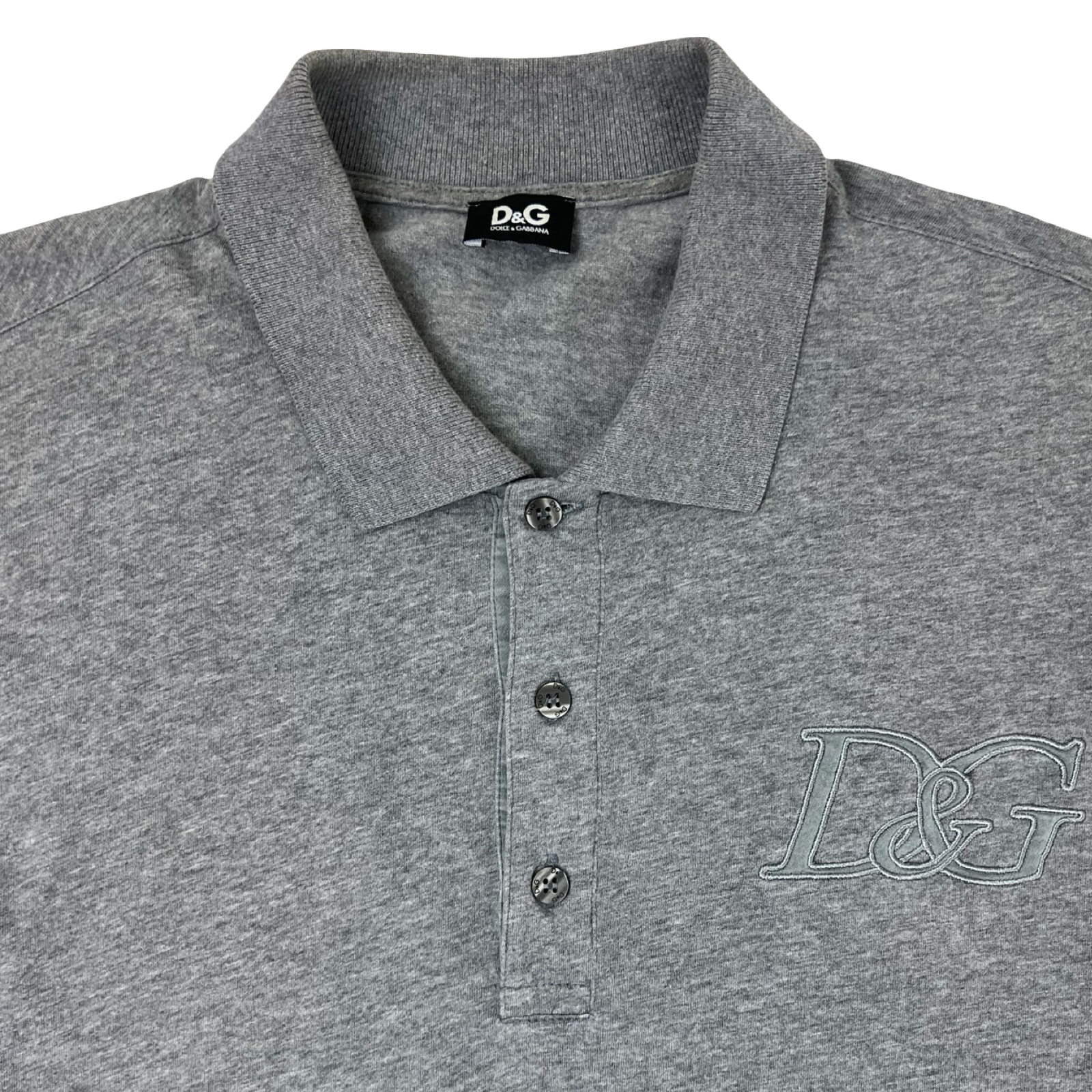 Vintage Dolce & Gabbana Polo Shirt Heather Grey