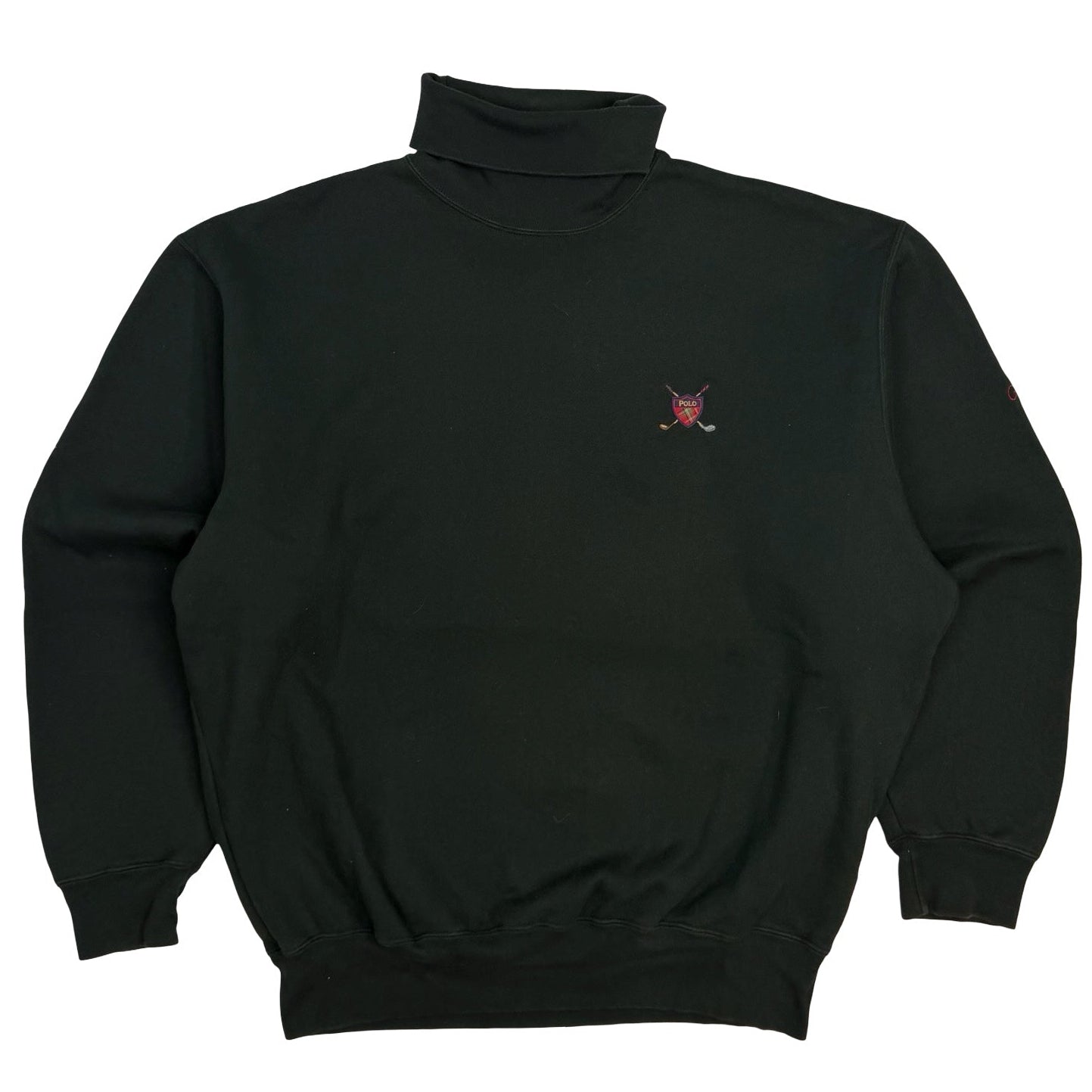 Vintage Polo Ralph Lauren Golf Turtleneck Sweatshirt Black