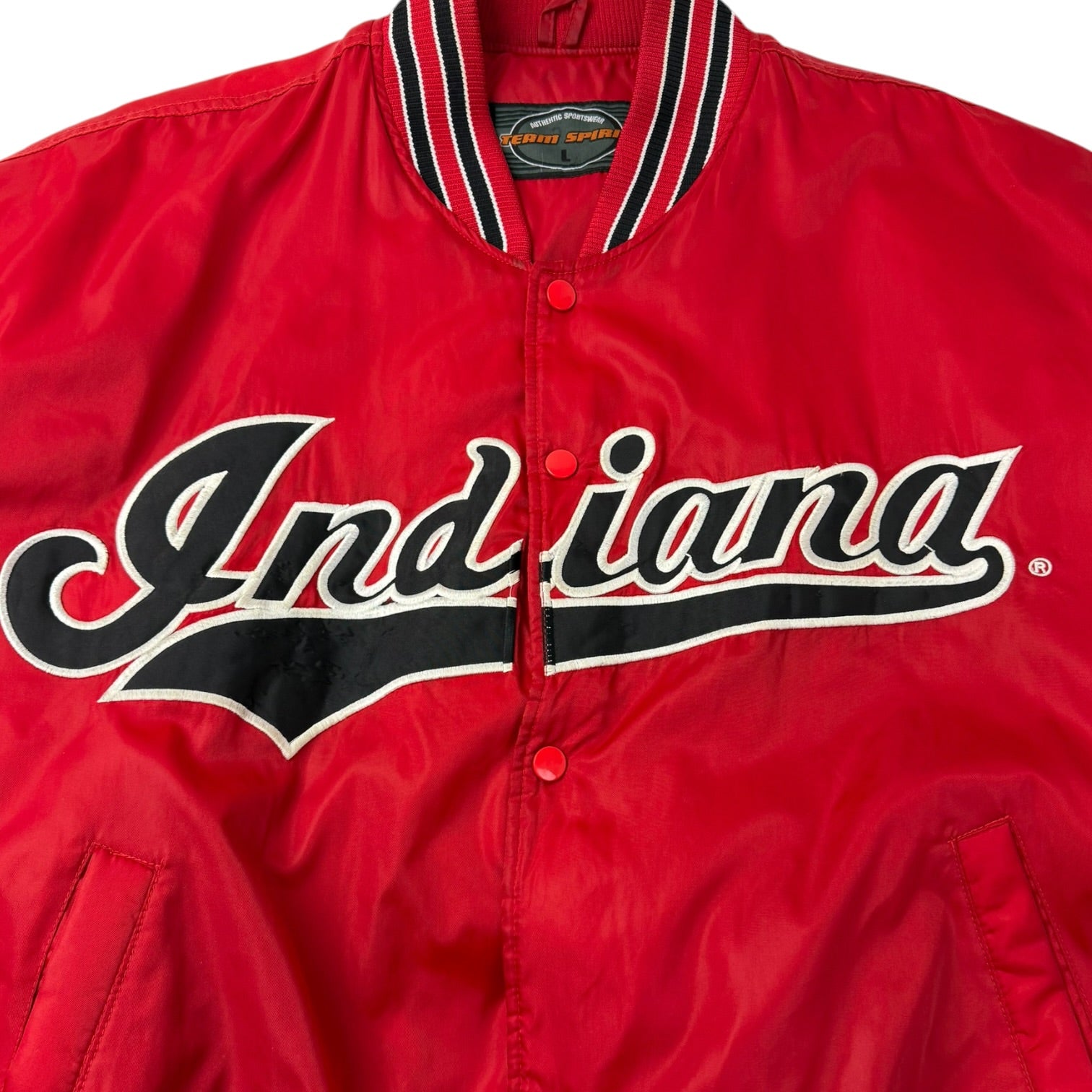 Vintage Indiana University Nylon Bomber Jacket Red
