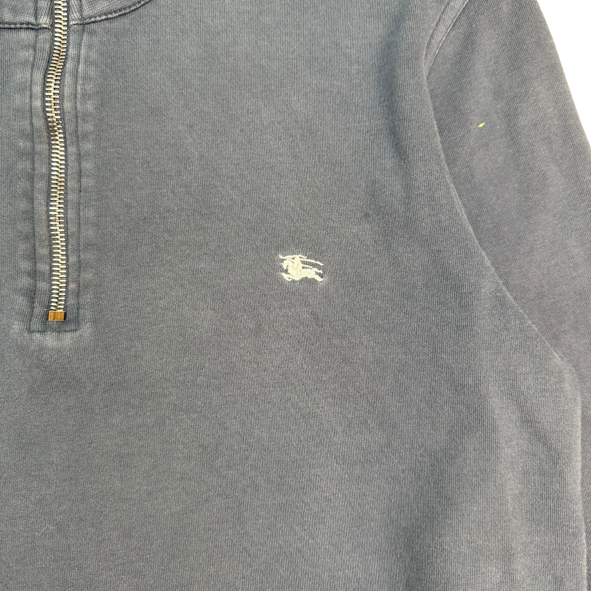 Vintage Burberry Quarter Zip Sweater Navy Blue