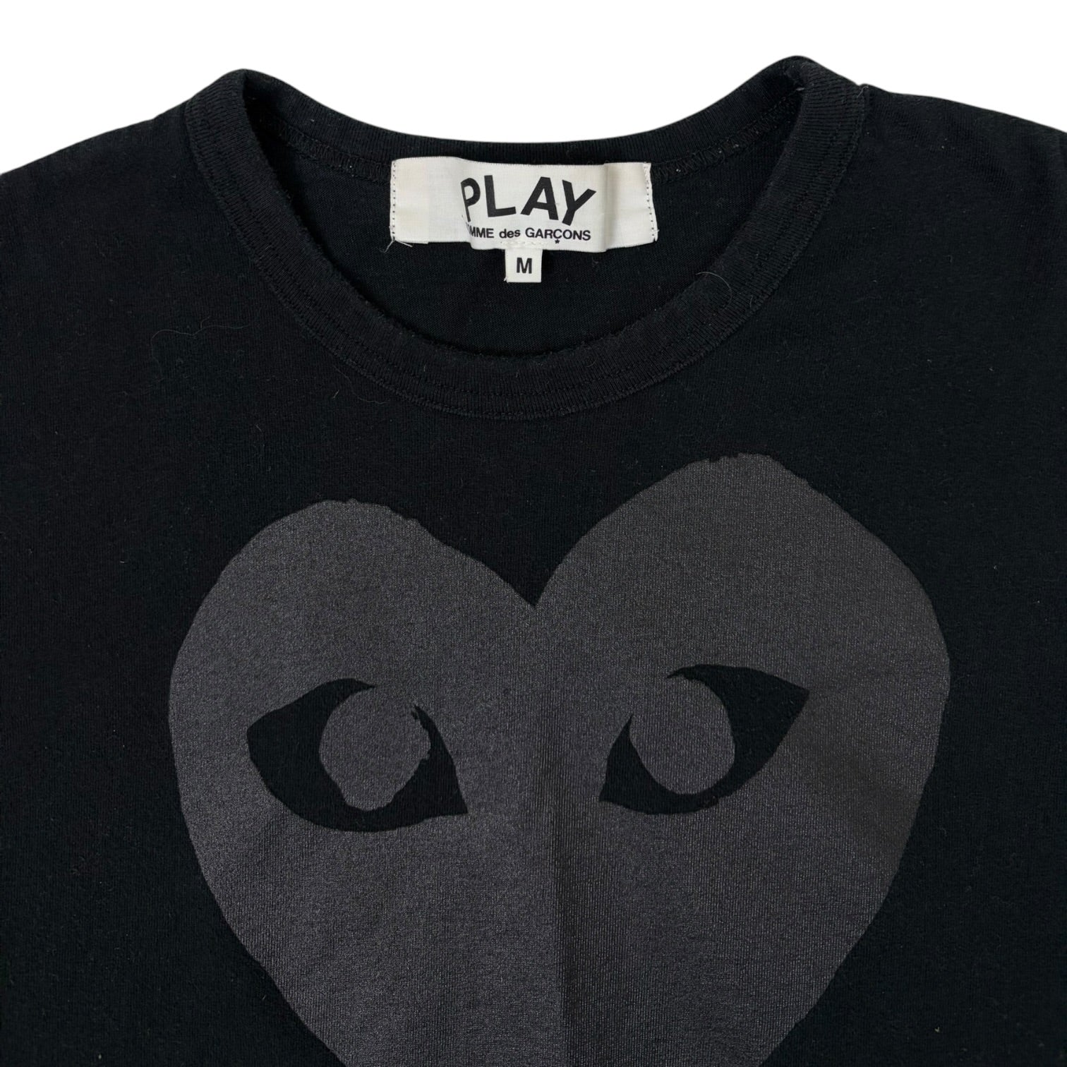 Comme des Garcons PLAY Play Double Hearts T-Shirt Black