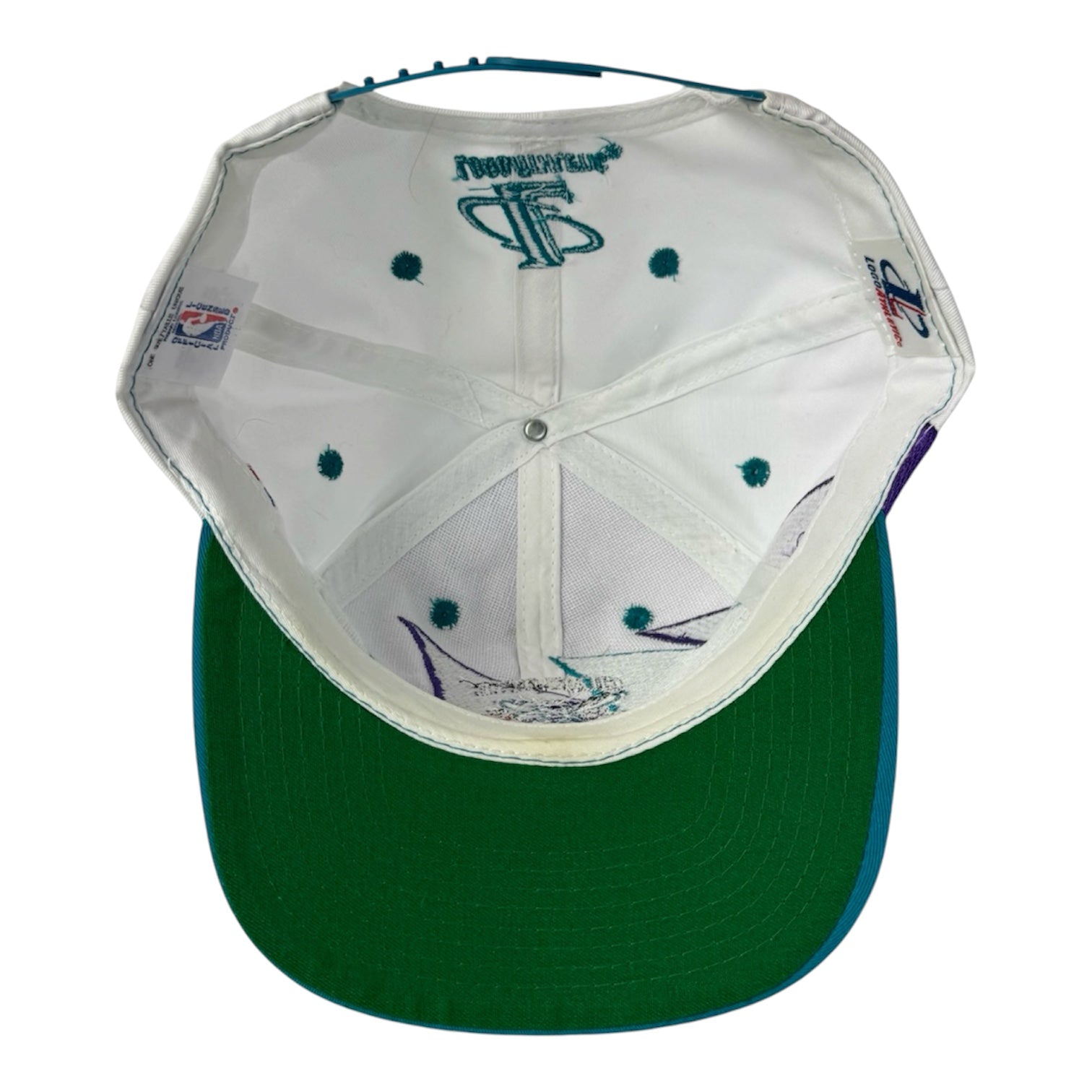 Vintage Charlotte Hornets Double Sharktooth Logo Athletic Hat