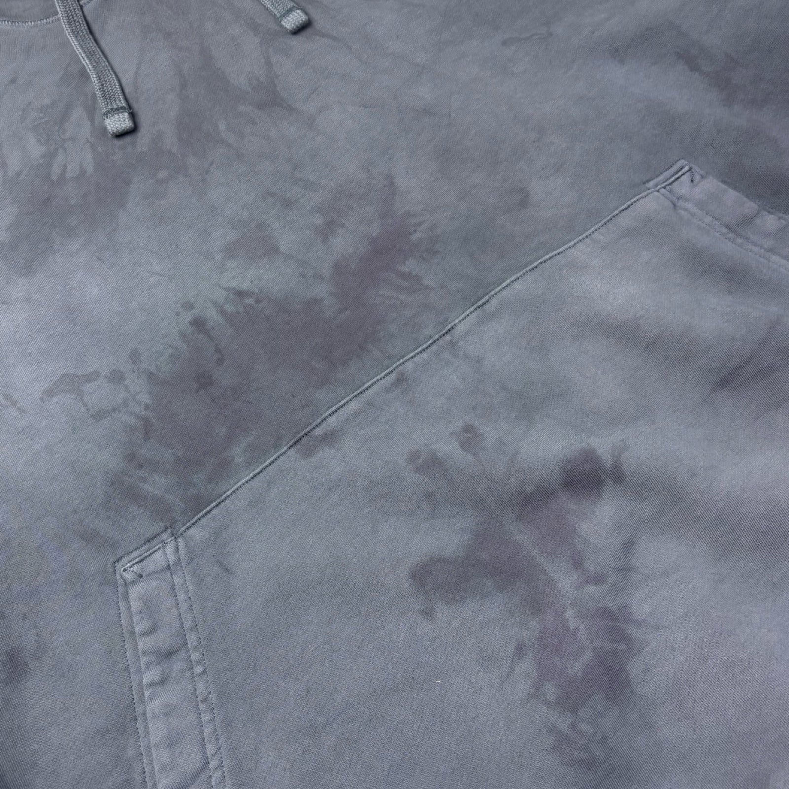 Stone Island Garment-Dyed Fleece Hoodie Washed Grey