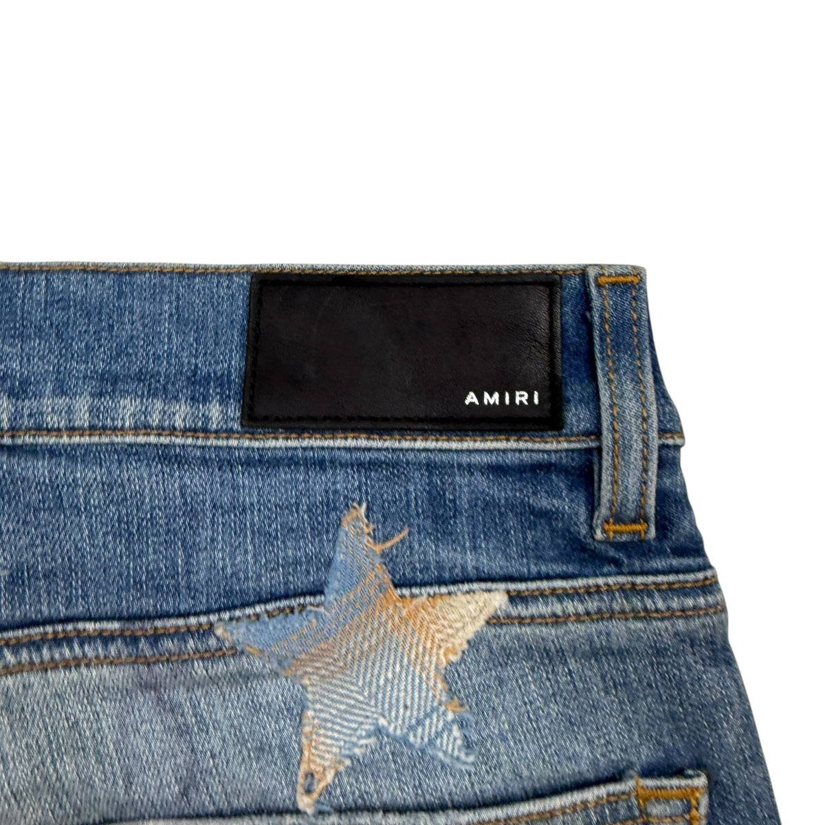Amiri Chemist Star Patch Pants Medium Wash