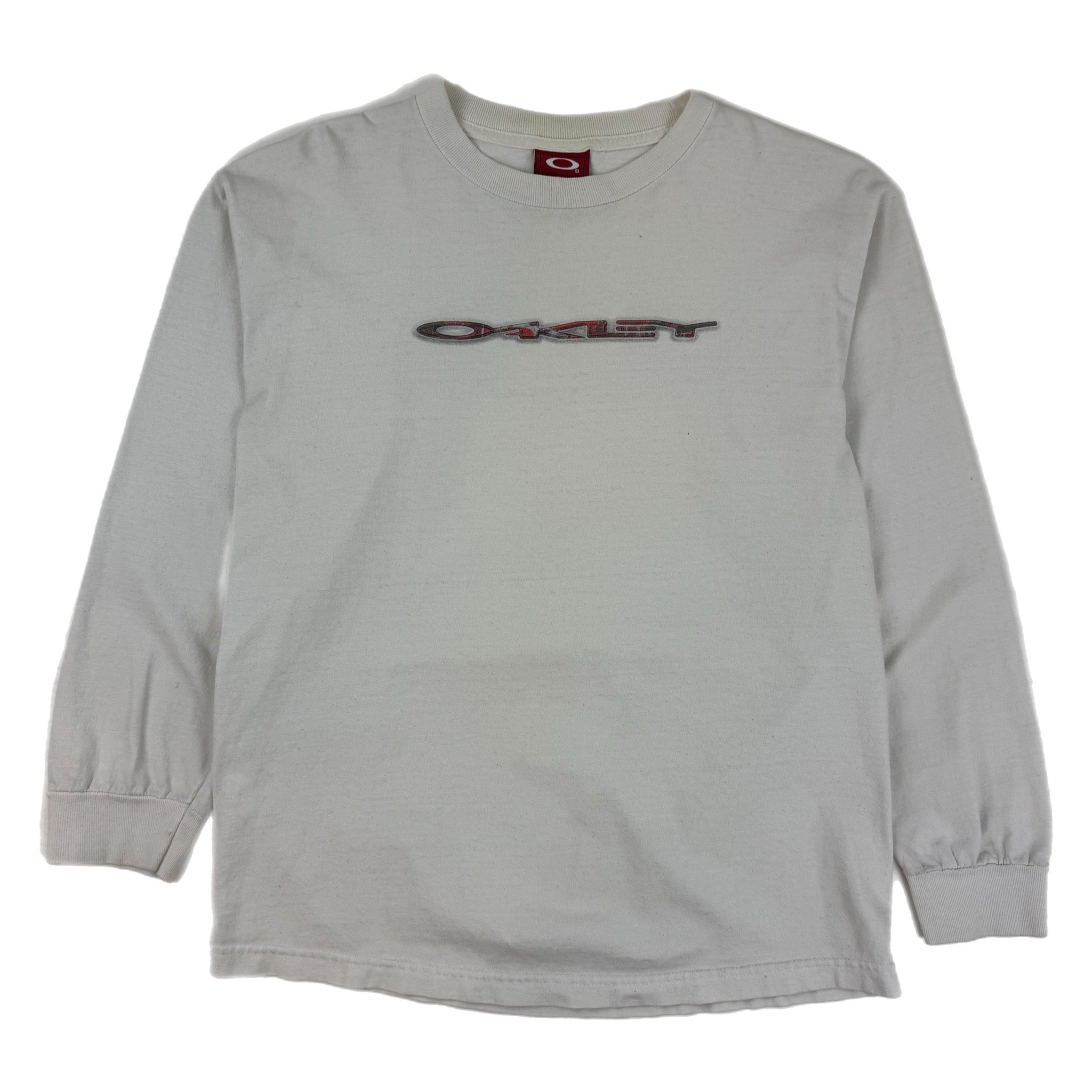 Vintage Y2K Oakley Logo Longsleeve Tee Whit