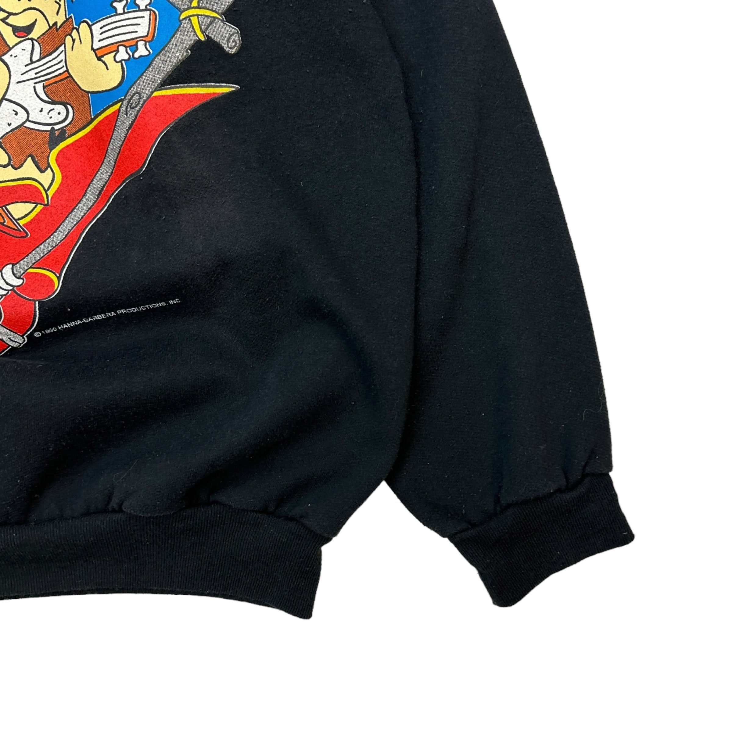 1990 The Flintstones Bedrock&Roll Black Crewneck Sweatshirt