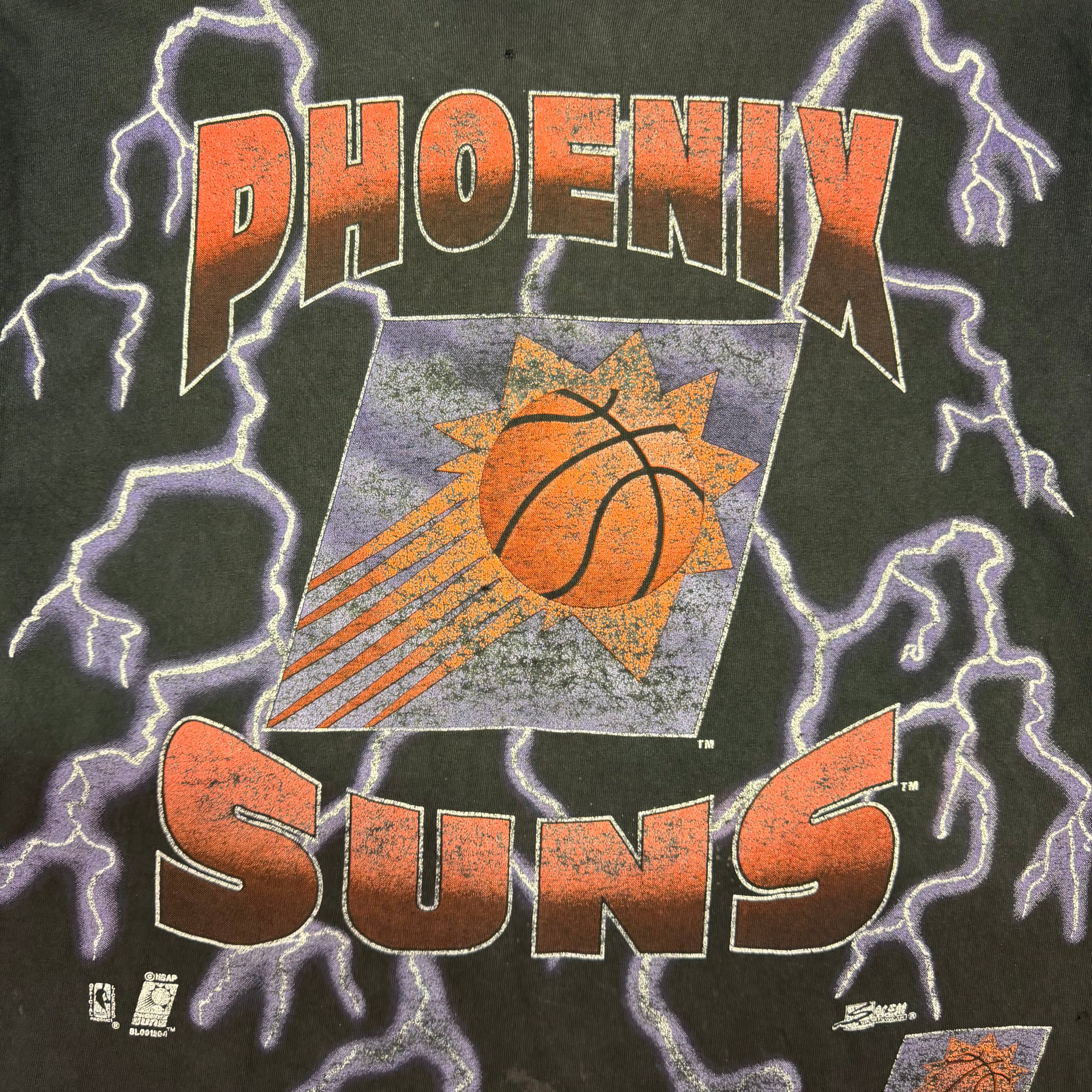 Vintage Phoenix Suns Lightning All Over Print Tee Black