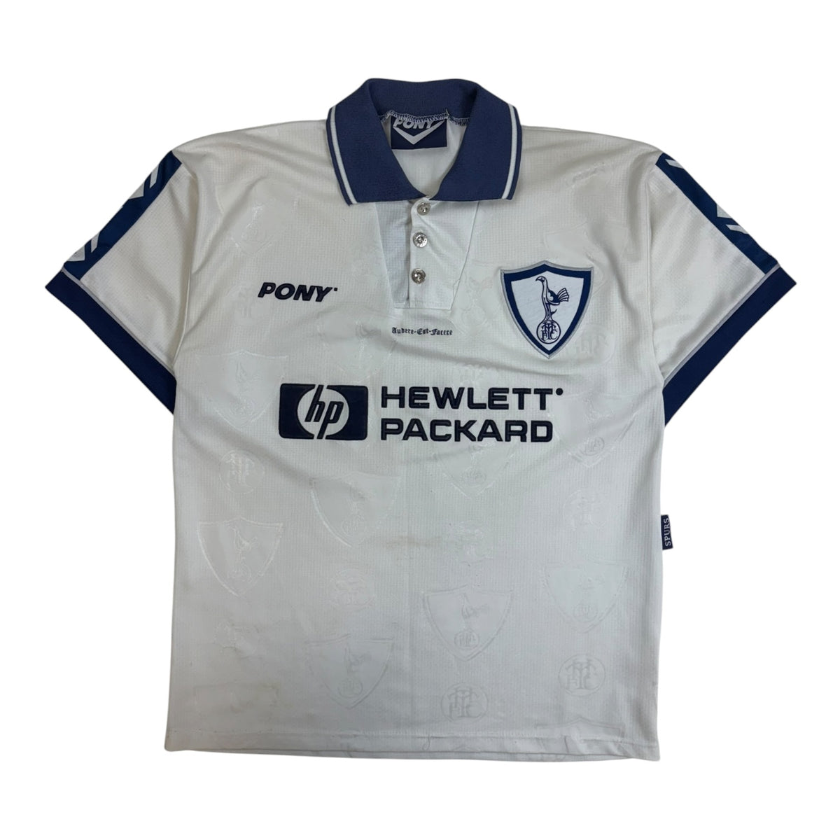 Vintage 90’s Pony Tottenham Hotspur Home Football Polo Shirt White