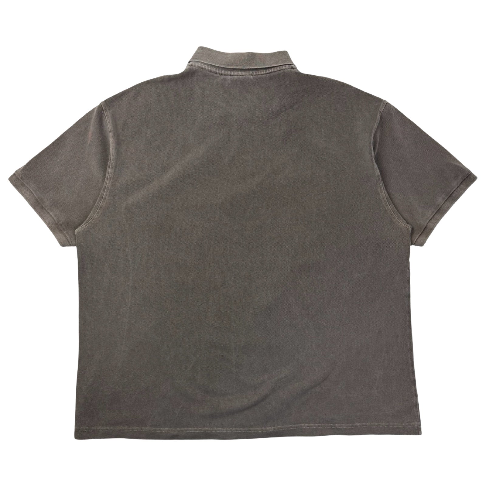 Stussy Pique Pigment Dyed Polo Shirt Earth Grey