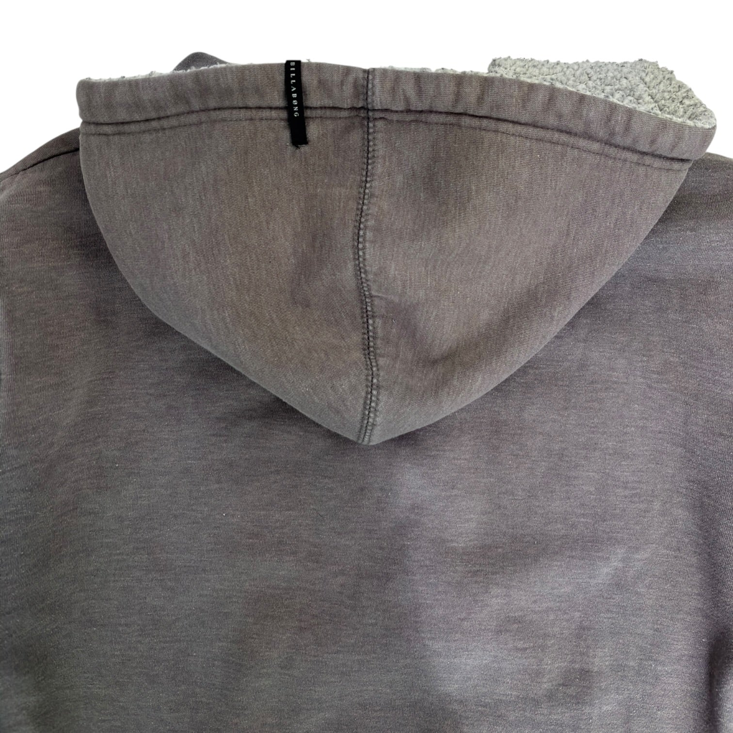 (W) Vintage Y2K Billabong Sherpa Lined Hoodie Grey