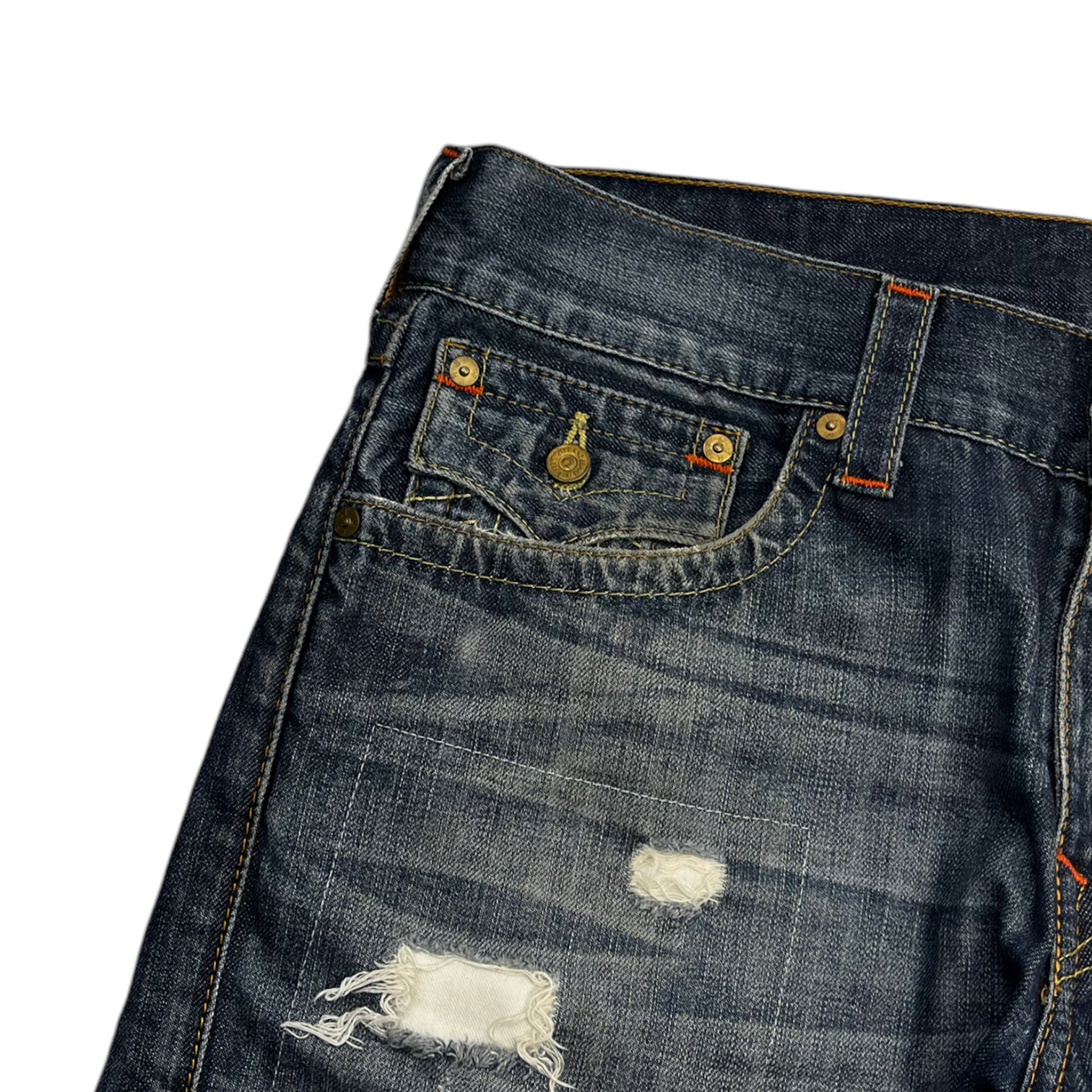 Vintage Y2K True Religion Patch Work Denim Pants