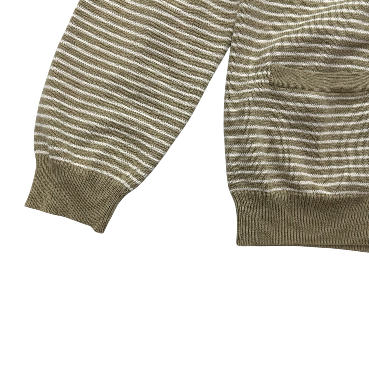 Stussy Striped Cardigan Beige/White