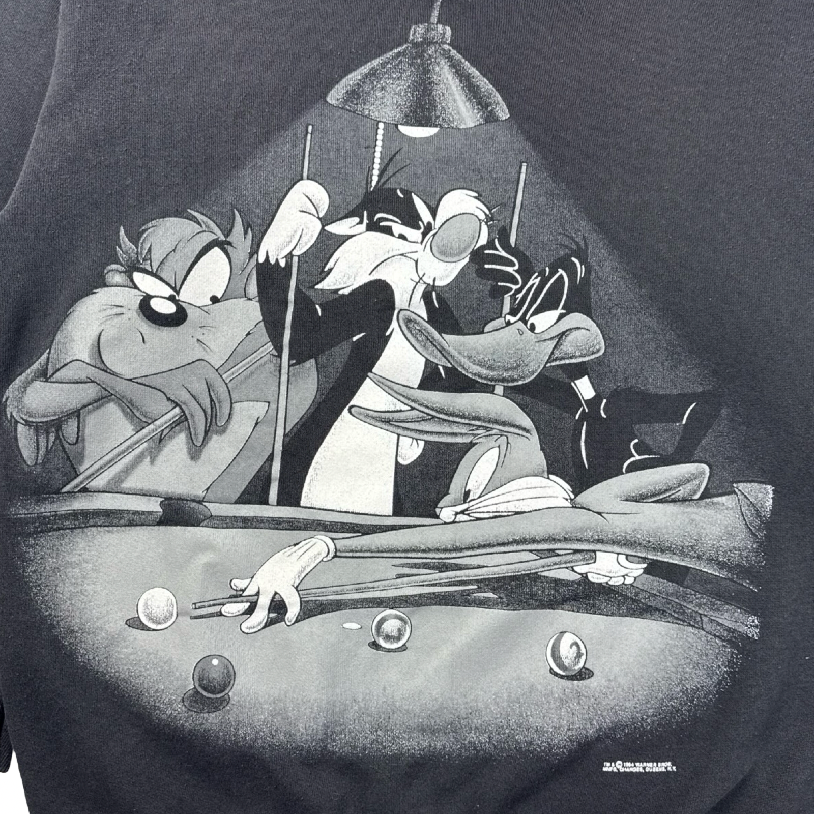 1994 Looney Tunes Pool Haul Crewneck Black/White