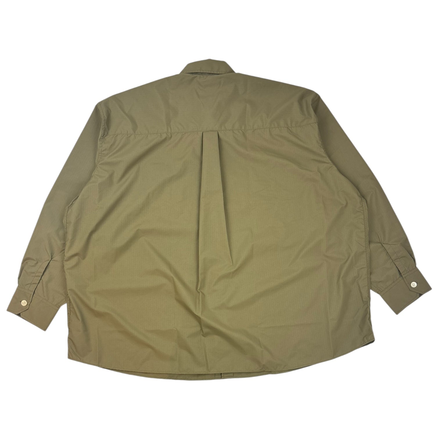 Stussy x Our Legacy Nylon Ripstop Borrowed Long Sleeve Shirt Olive
