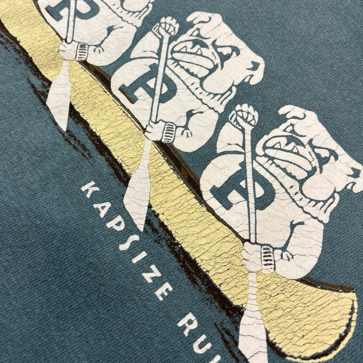 Kapital SWT Knit “P” Bulldogs Hoodie Turquoise