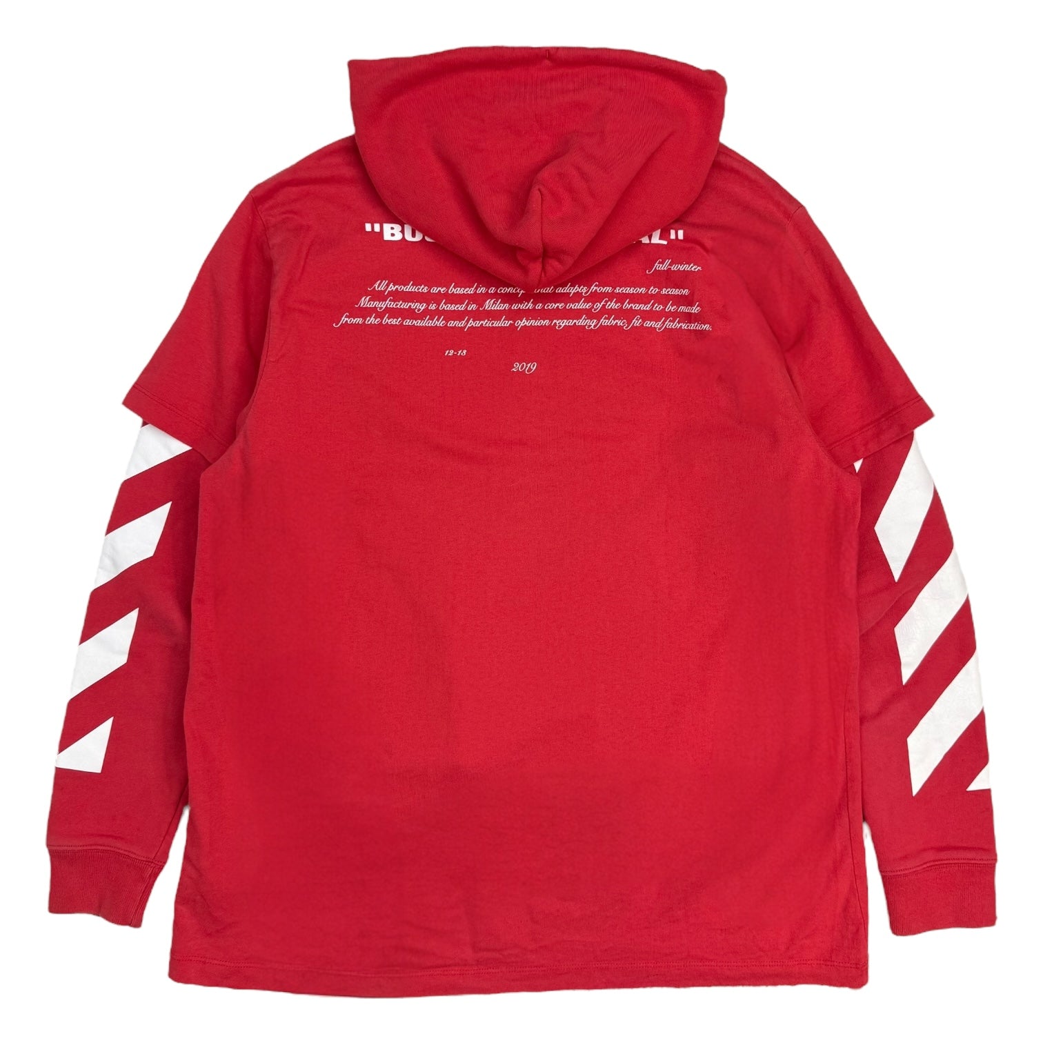 Off-White Business Casual Hoodie Red