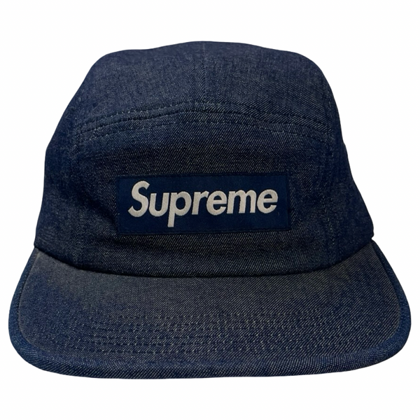 Supreme Navy Denim 5-Panel Camp Cap